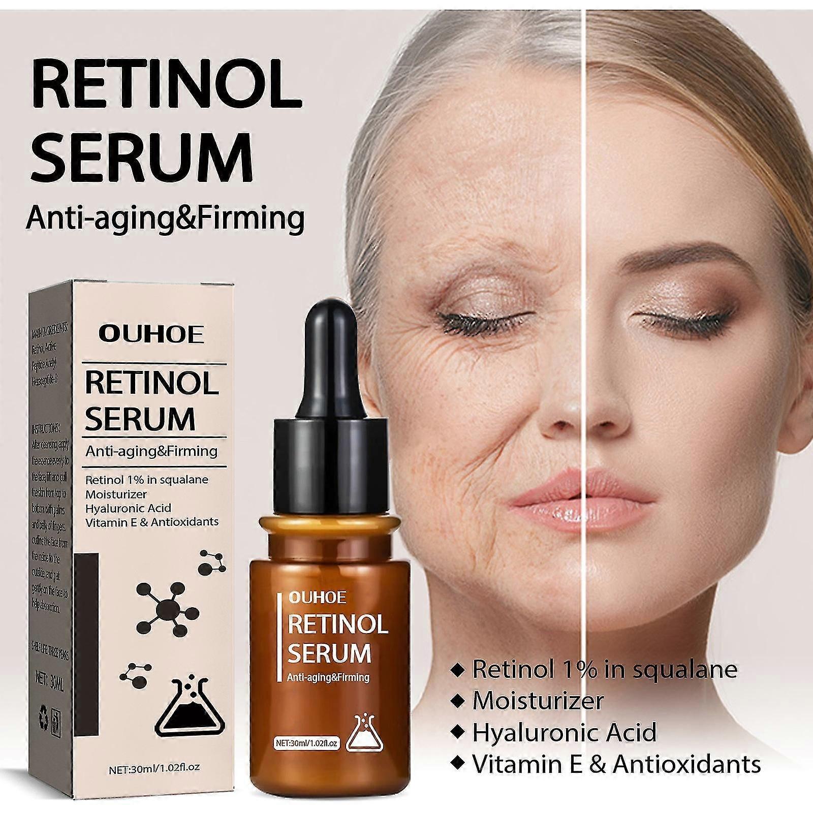 Dråben af ungdom retinol serum til hudforyngelse, lysning, forbedring af fine linjer, opstramning, elasticitet, anti-aging 30ml