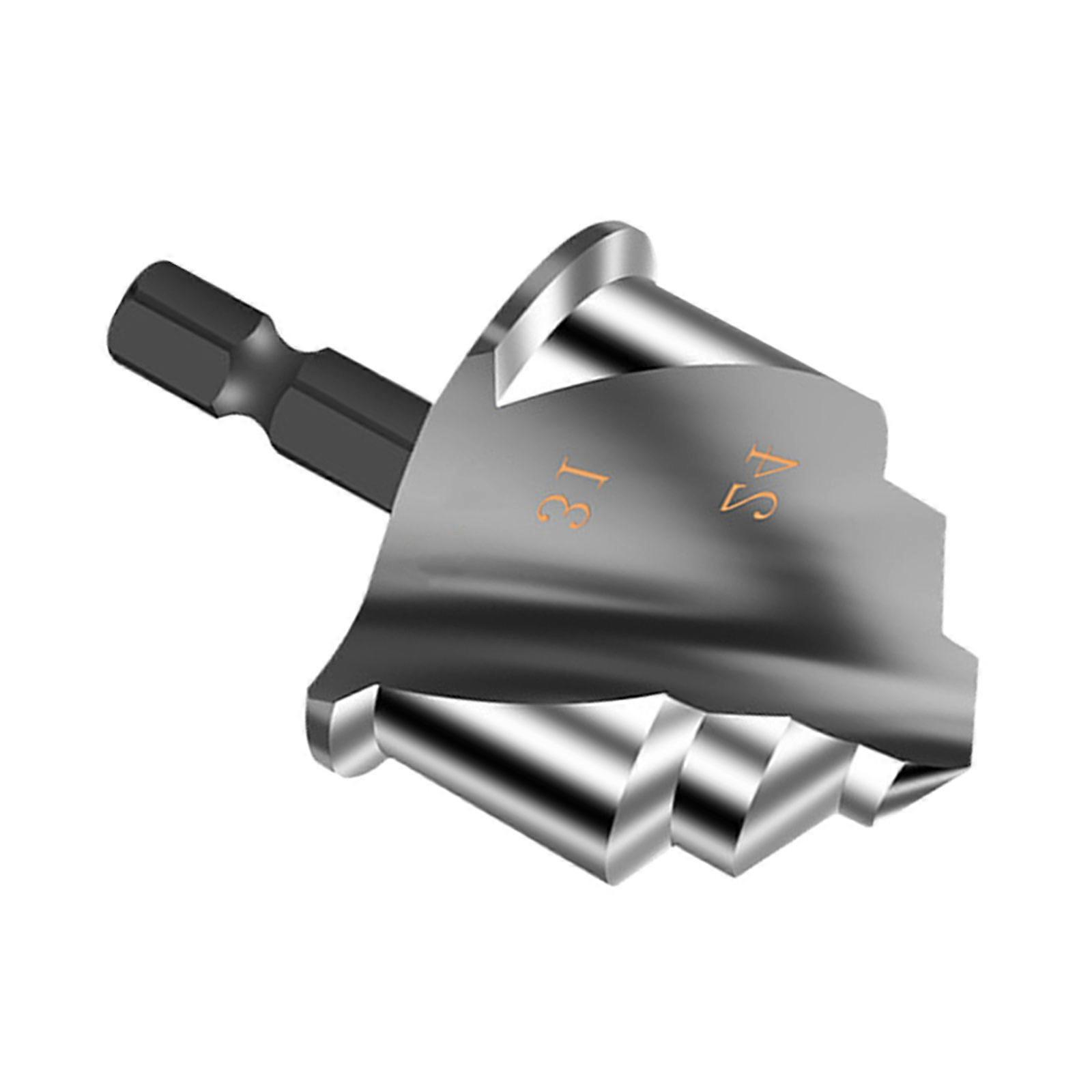 Professional Grade Step Drill With Hexagonal Shank For Precise Multi Size Hole Drilling In Plumbing and Electrical Work Multicolor