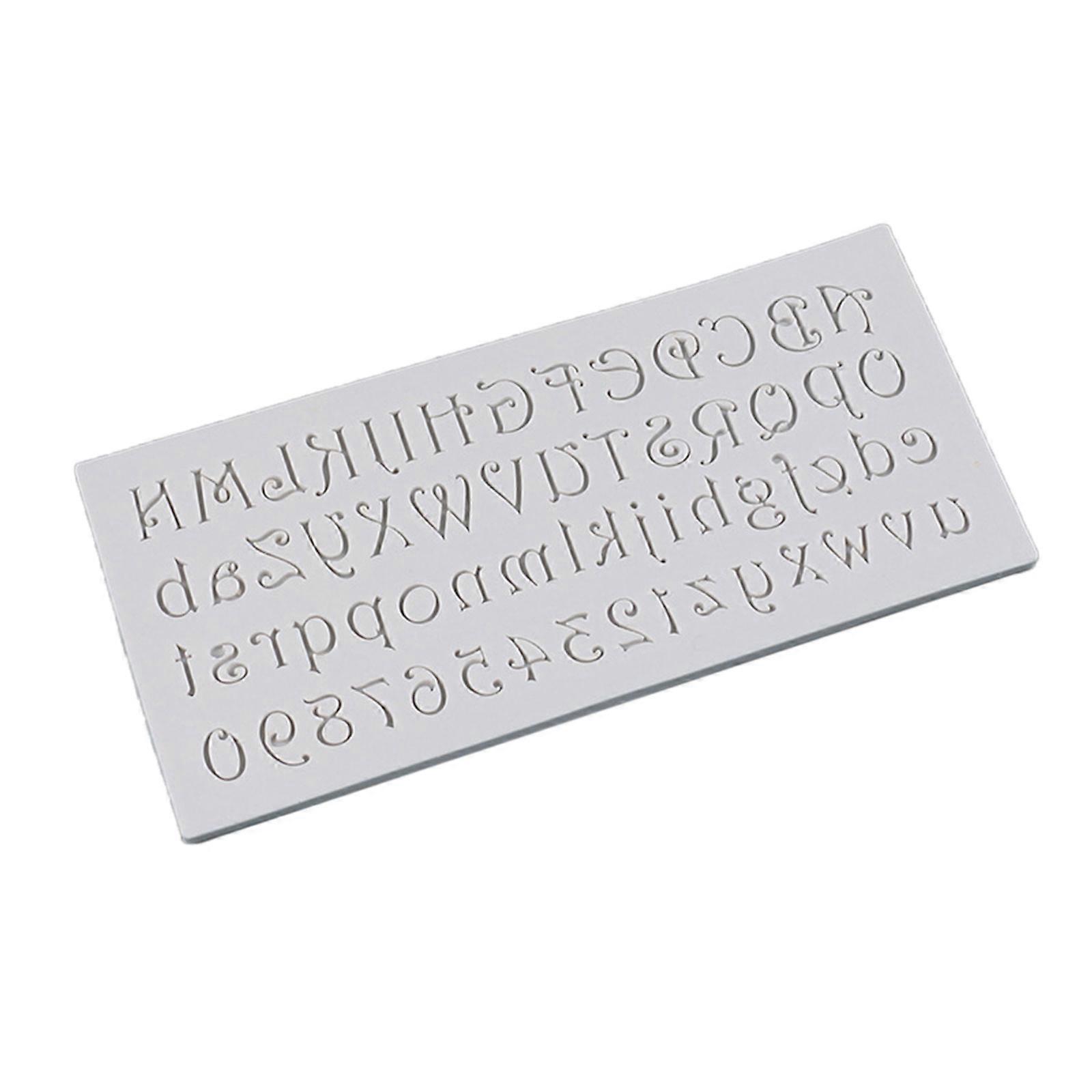 Reusable Silicone Art Font Mold For Chocolate Candy Making Includes 26 Letters Numbers Crafting Accessories Multicolor