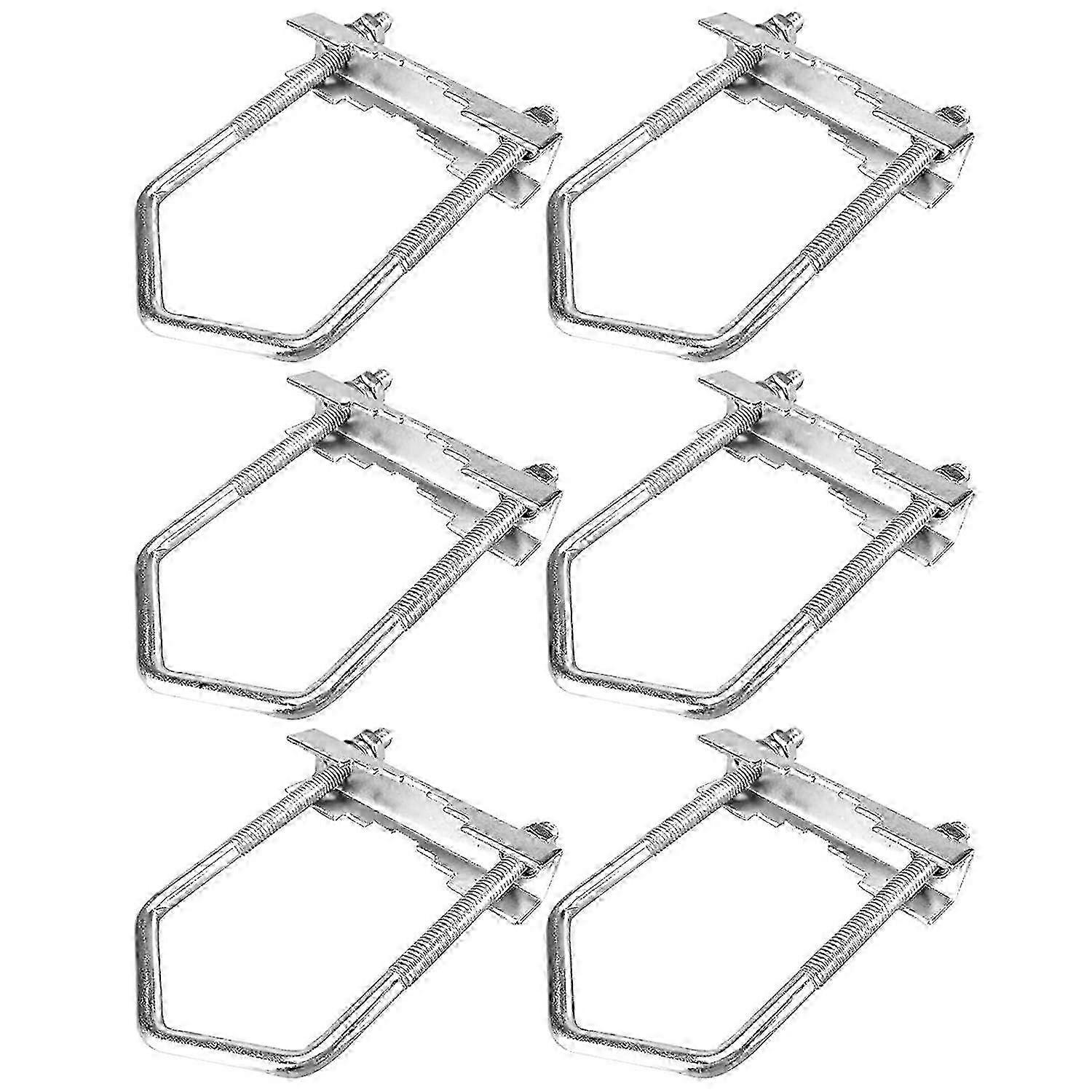 U Bolt Square U Bolt M6,Galvanized Iron M6 100 * 50mm M6 U Bolt with Nut Frame Straps U-Bolt with Nuts 6PCS