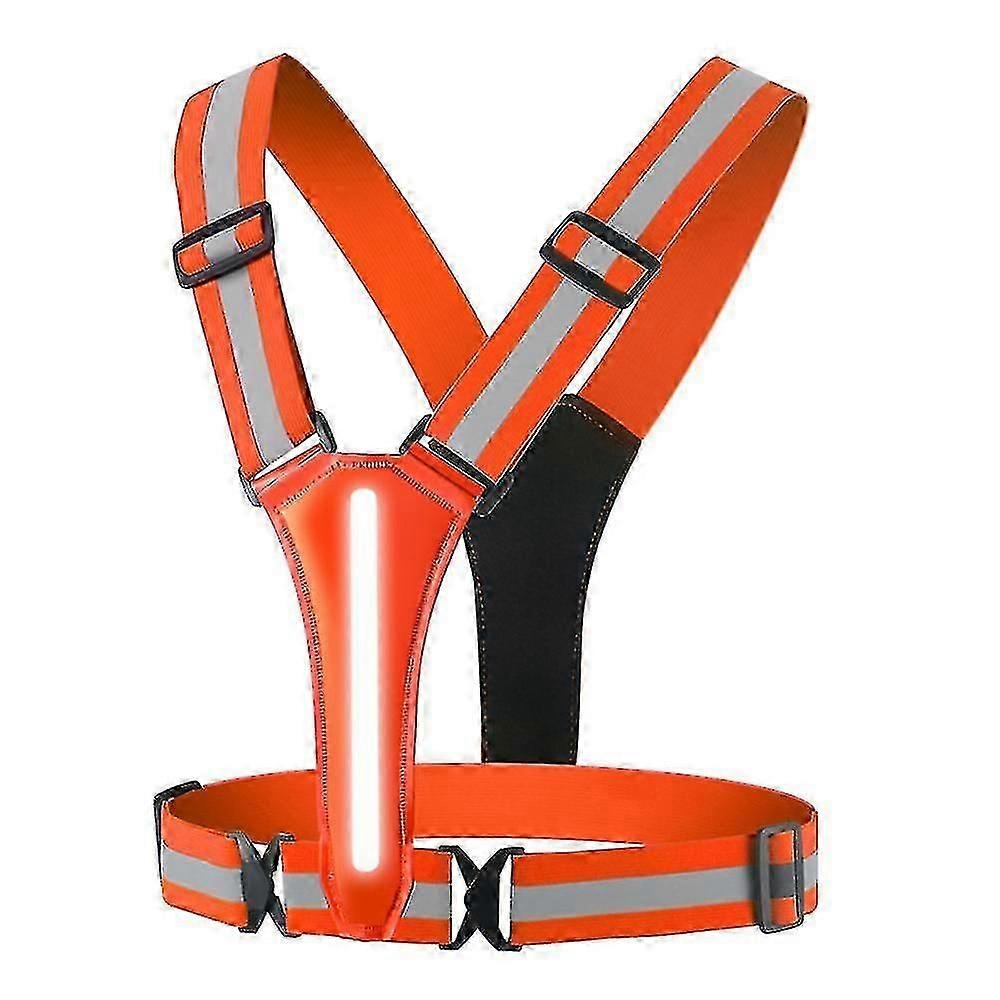 Led-liivin turvavarusteet, valaiseva liivi yökävelypyöräilyyn, erittäin näkyvä juoksuliivi nauhoilla