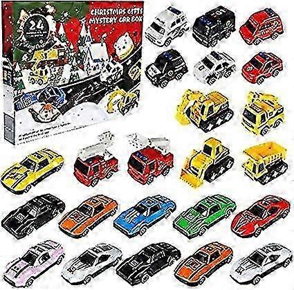 Advent Calendar for Children with 24 Vehicle Christmas Toys