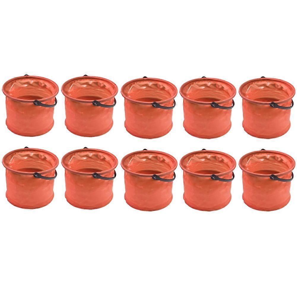 Orange Folding Bucket, Foldable Portable Fishing Bucket, Art Color Bucket, Pen Washer