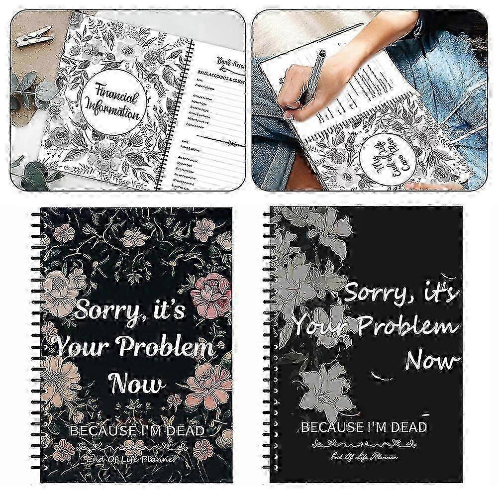 End of Life Planner Organiser Notebook Portable Unique Keepsake Notebook for Men Women