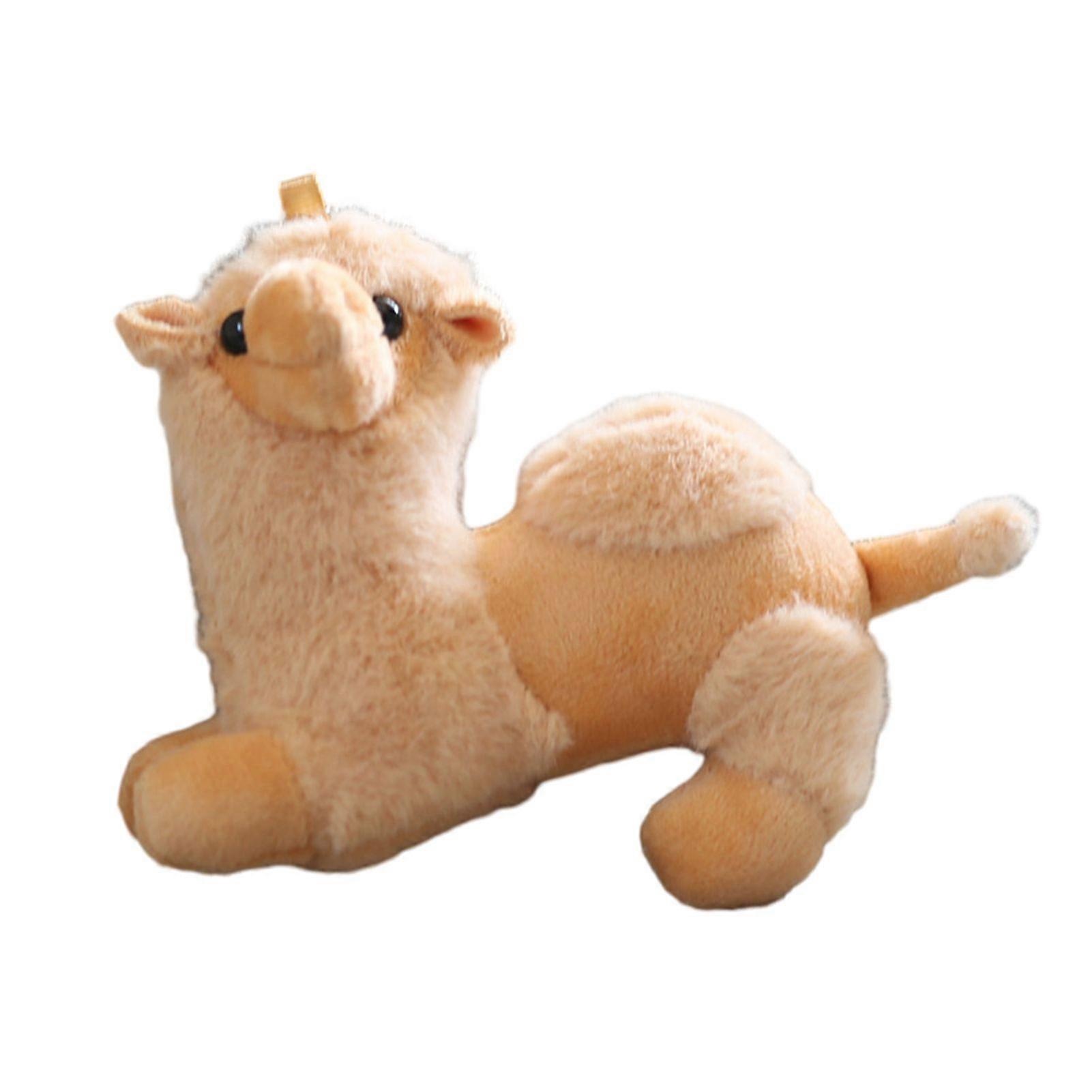 Jikaix Cute Plush Camel Keychain Fuzzy Camel Doll Keyring for Backpacks Purses Doll Hanging Pendant Accessory