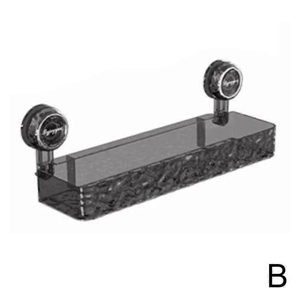 Luxurious Suction Cup Shower Caddy with Elegant Glacier Pattern Shelf