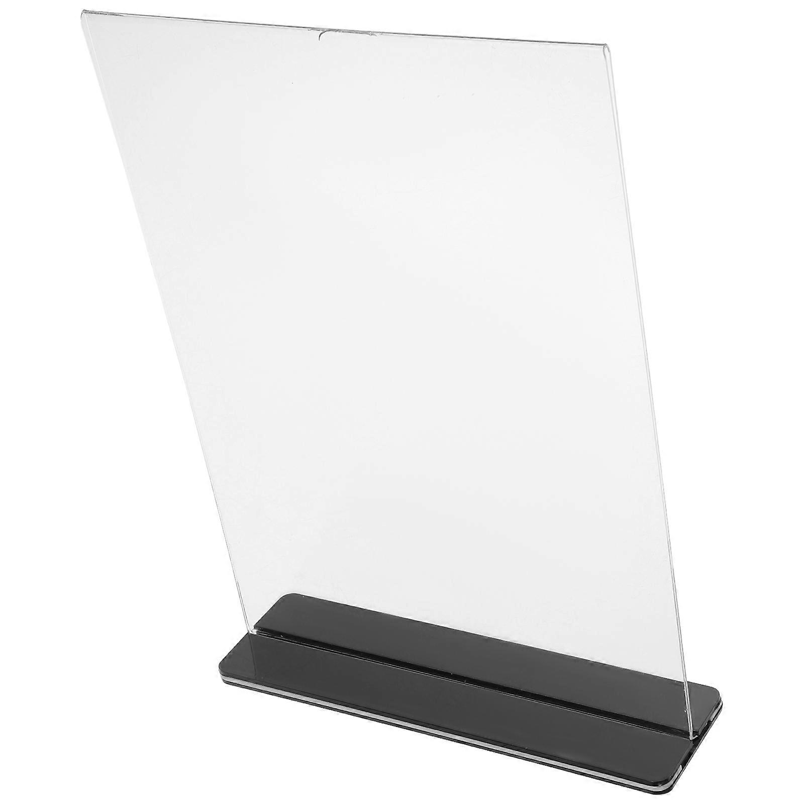 Acrylic Sign Holder A4 Size for Display with Base Stand Featuring 2Pcs Holders