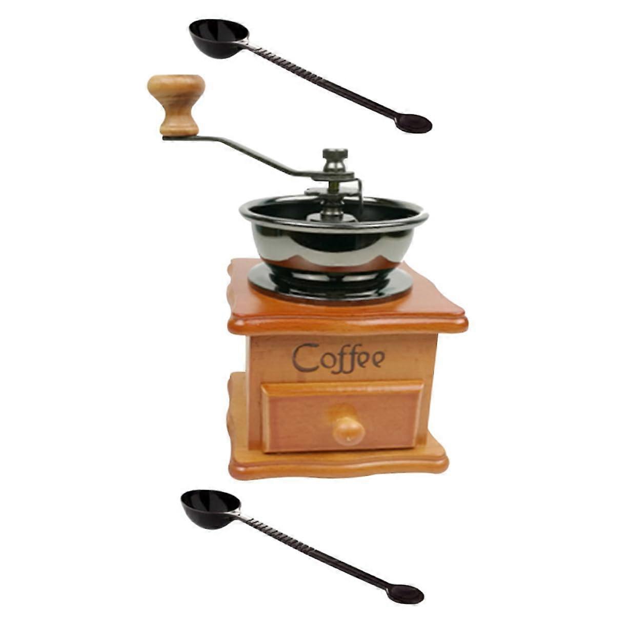 Manual Coffee Grinder with Adjustable Grind Size, Stainless Steel, Quiet Hand Crank for Home and Travel