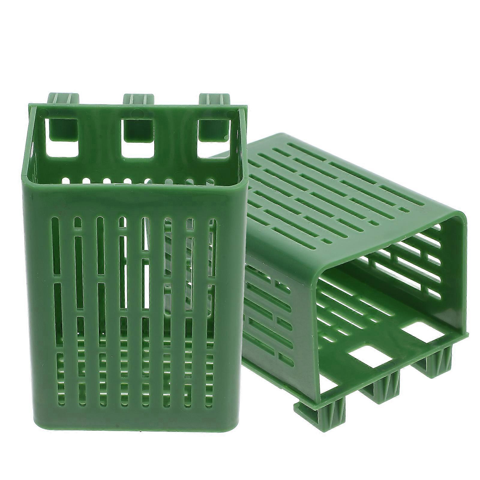 Aquarium Planting Cup Multi Function Fish Tank Planter Mesh Design Easy To Clean Durable 2Pcs