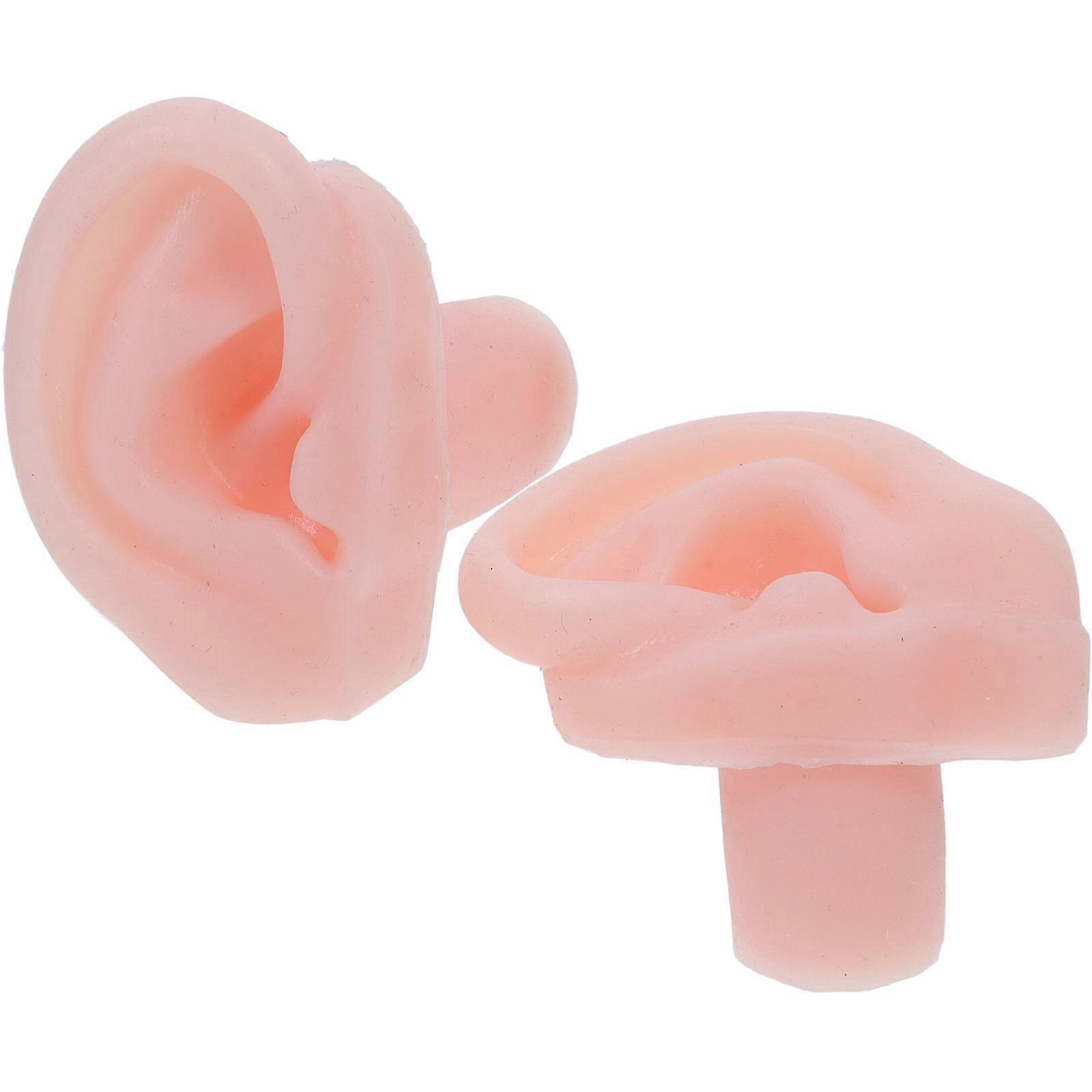 Ear Modeling Silicone Ears Model Pair for Jewelry Display and Piercing Practice