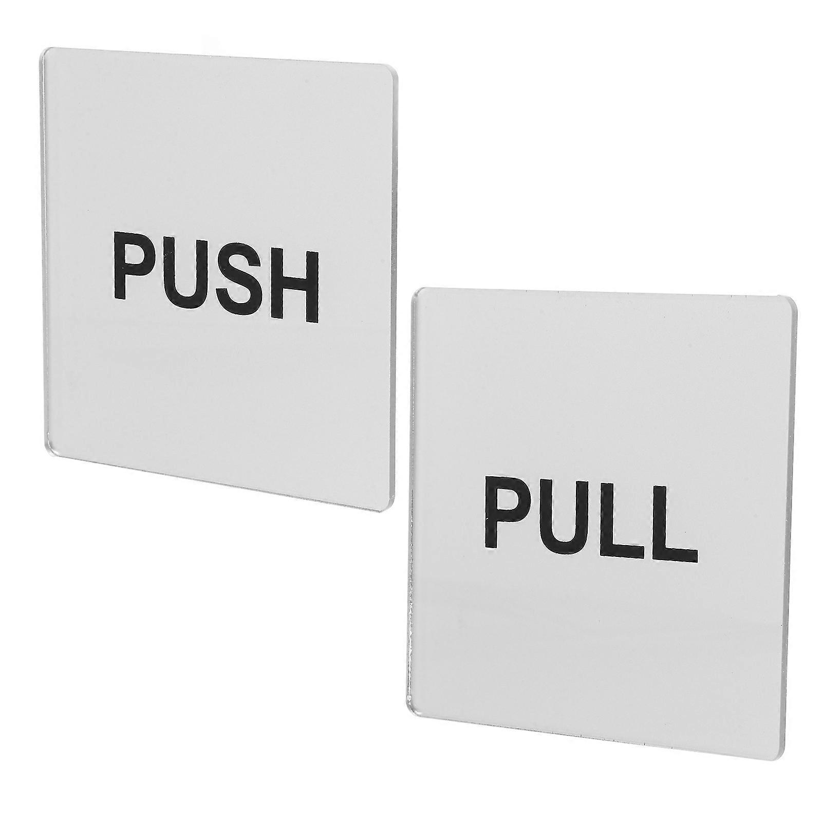 Push Pull Indicator 1 Pair Self-Adhesive Signs For Office Use With Clear Directional Indicators