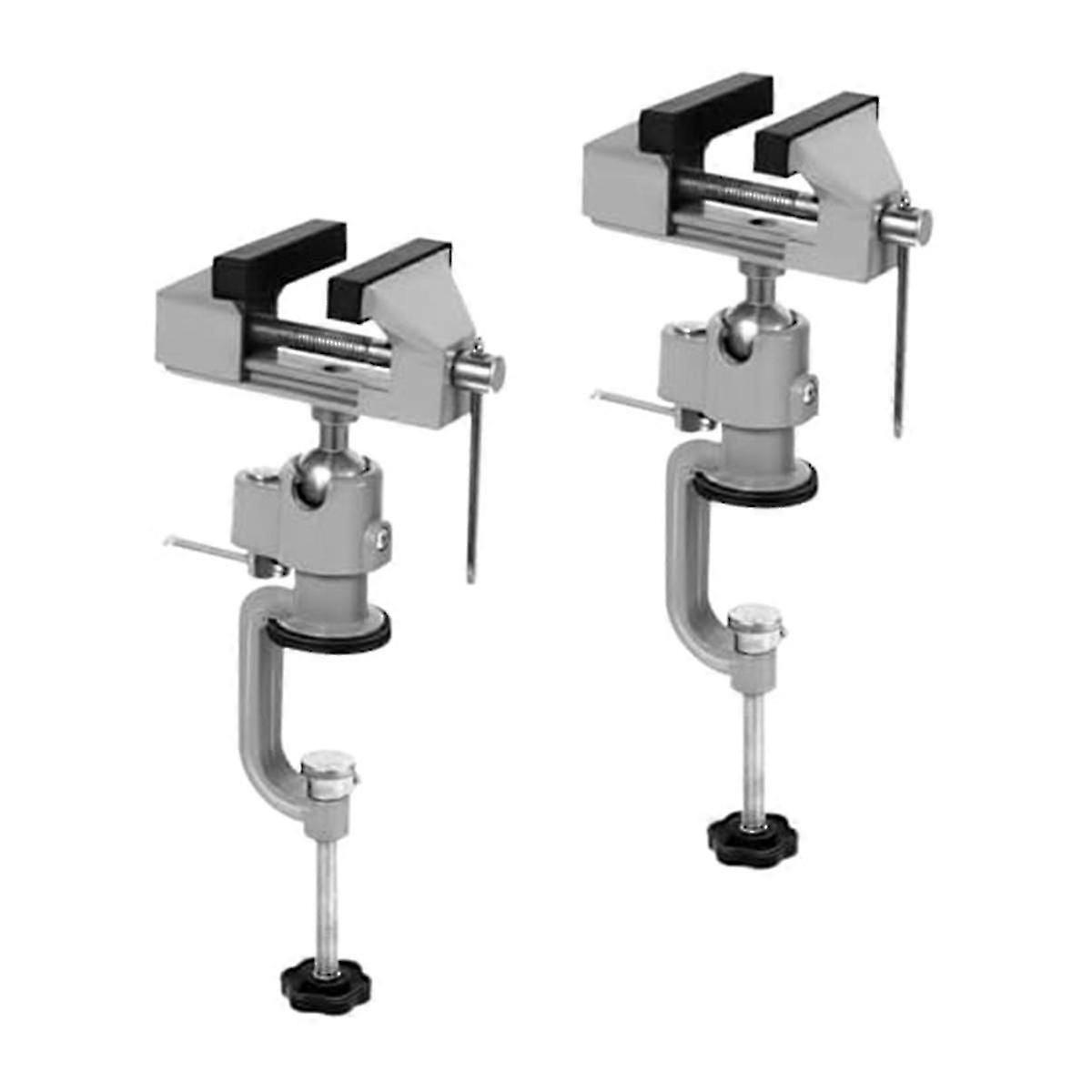 2 Bench Vise Rotate 360Table Vise Portable Clamp Vise for Crafting,Woodworking, Modeling,Sculpting, Painting, Drilling Edition 1128