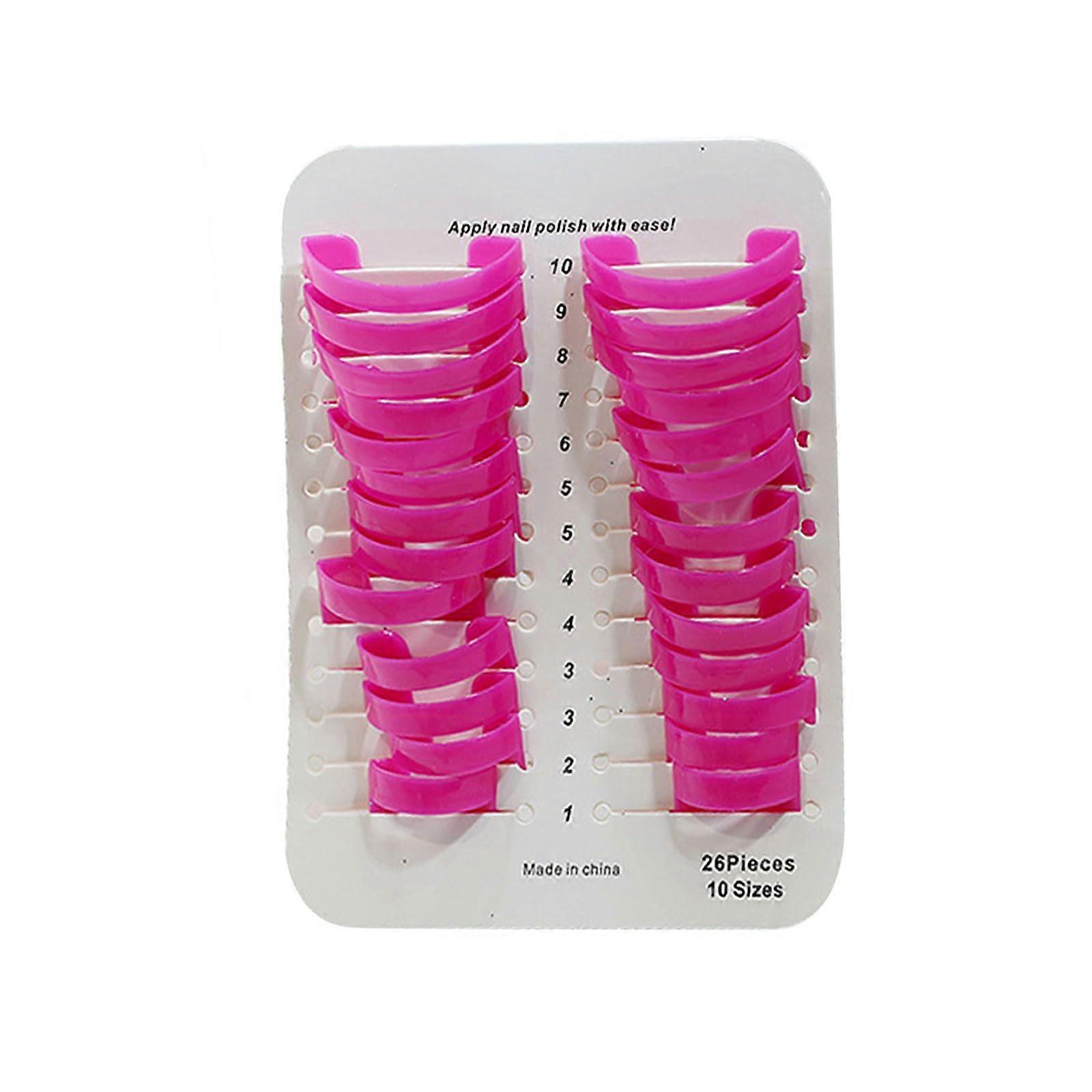 Reusable Nail Polish Protector Set with 26 Sizes AntiSpill Nail Art Guard Clips for Precision Painting