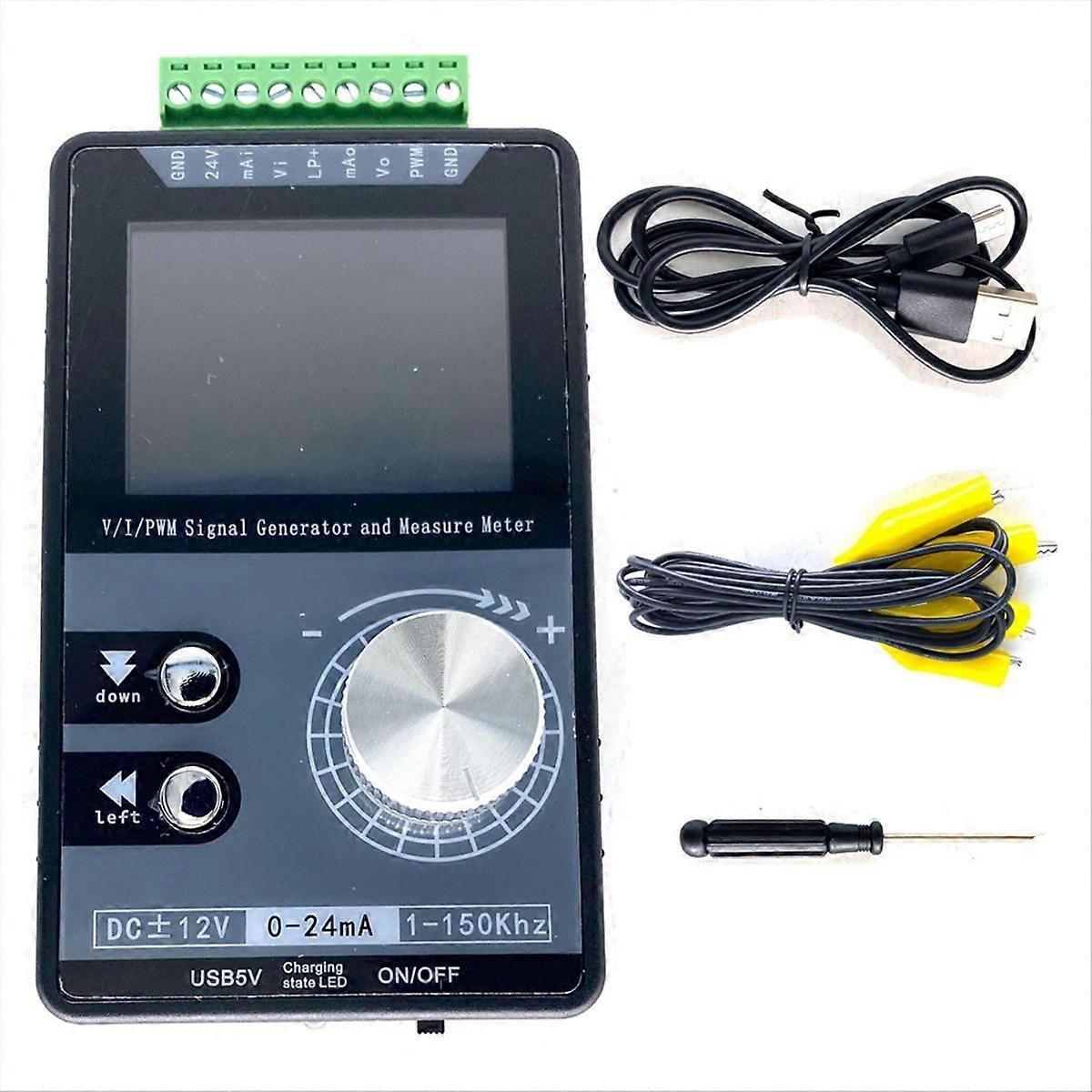 Multi-Function Handheld Voltage and Current PWM Signal Generator and Measure Meter 10-20mA/4-20mA Color Screen Input