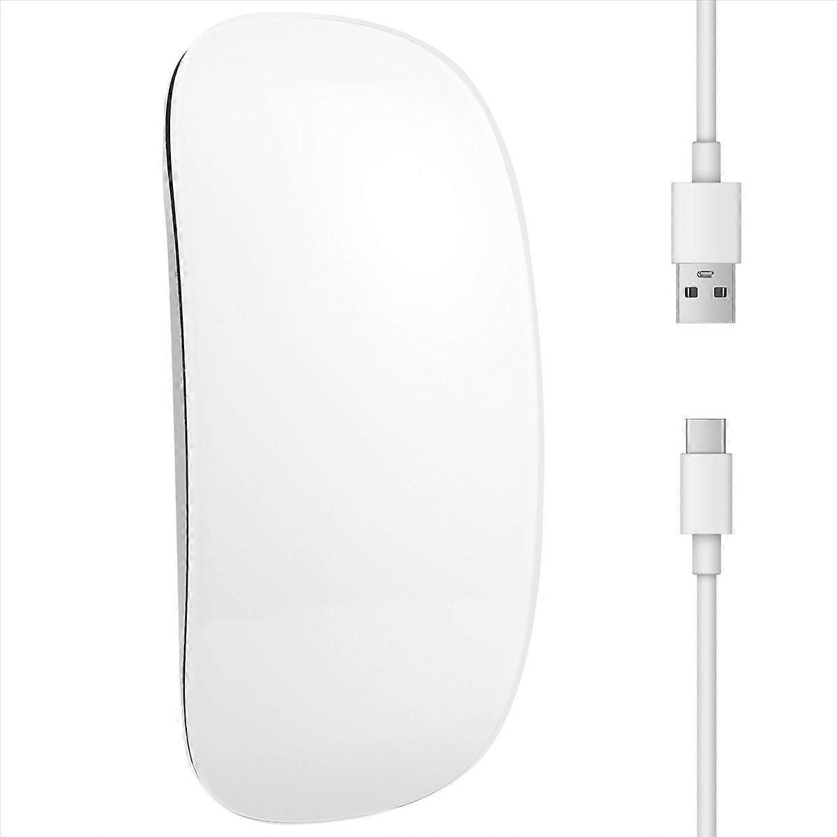 Trådløs Bluetooth Magic Mouse PC-mus for (hvit)
