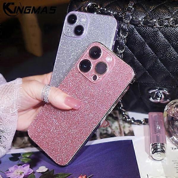 KINGMAS Luxury Shiny Color Front & Back Film For compatible with iPhone 11 12 13 14 15 Pro Max Plus Xs Max X Xr, Golden