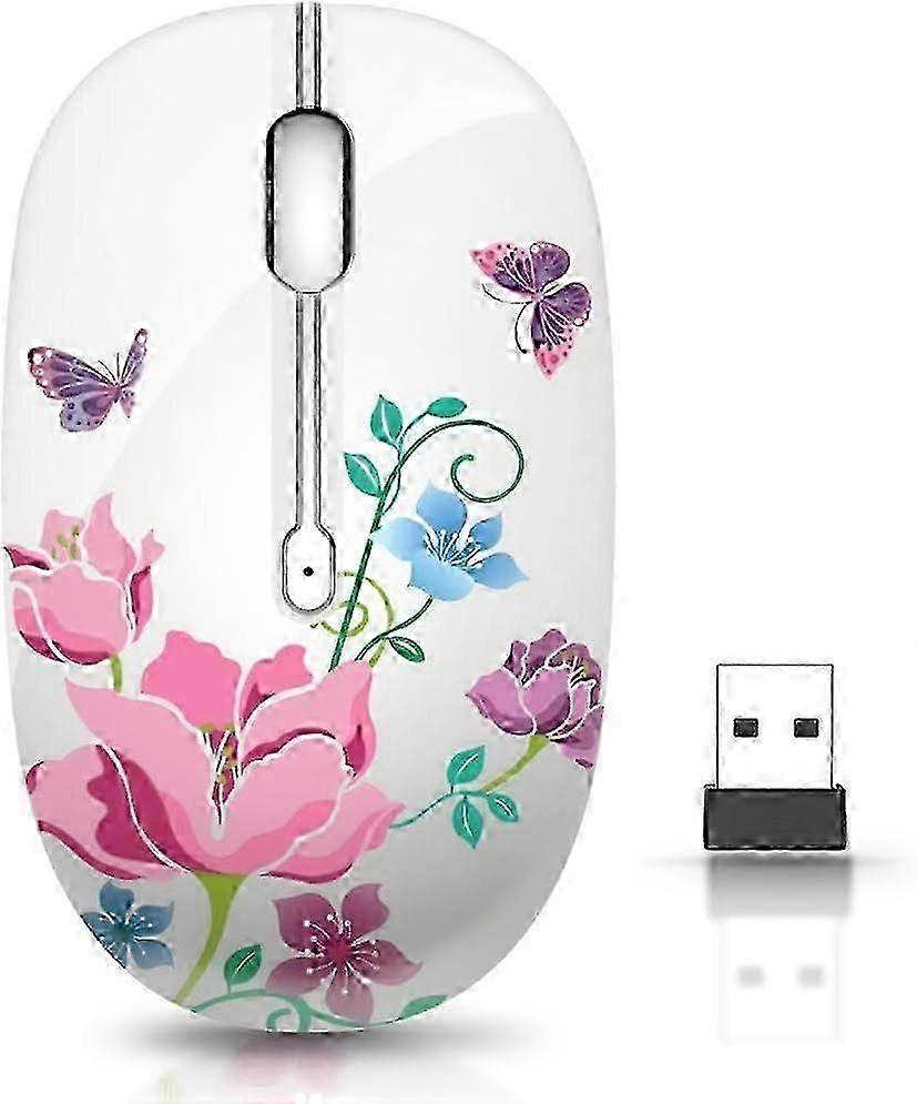 Wireless Mouse With Nano Receiver For Pc, Laptop, Notebook, Computer, Macbook, Less Noise, Portable Mobile Optical Mice
