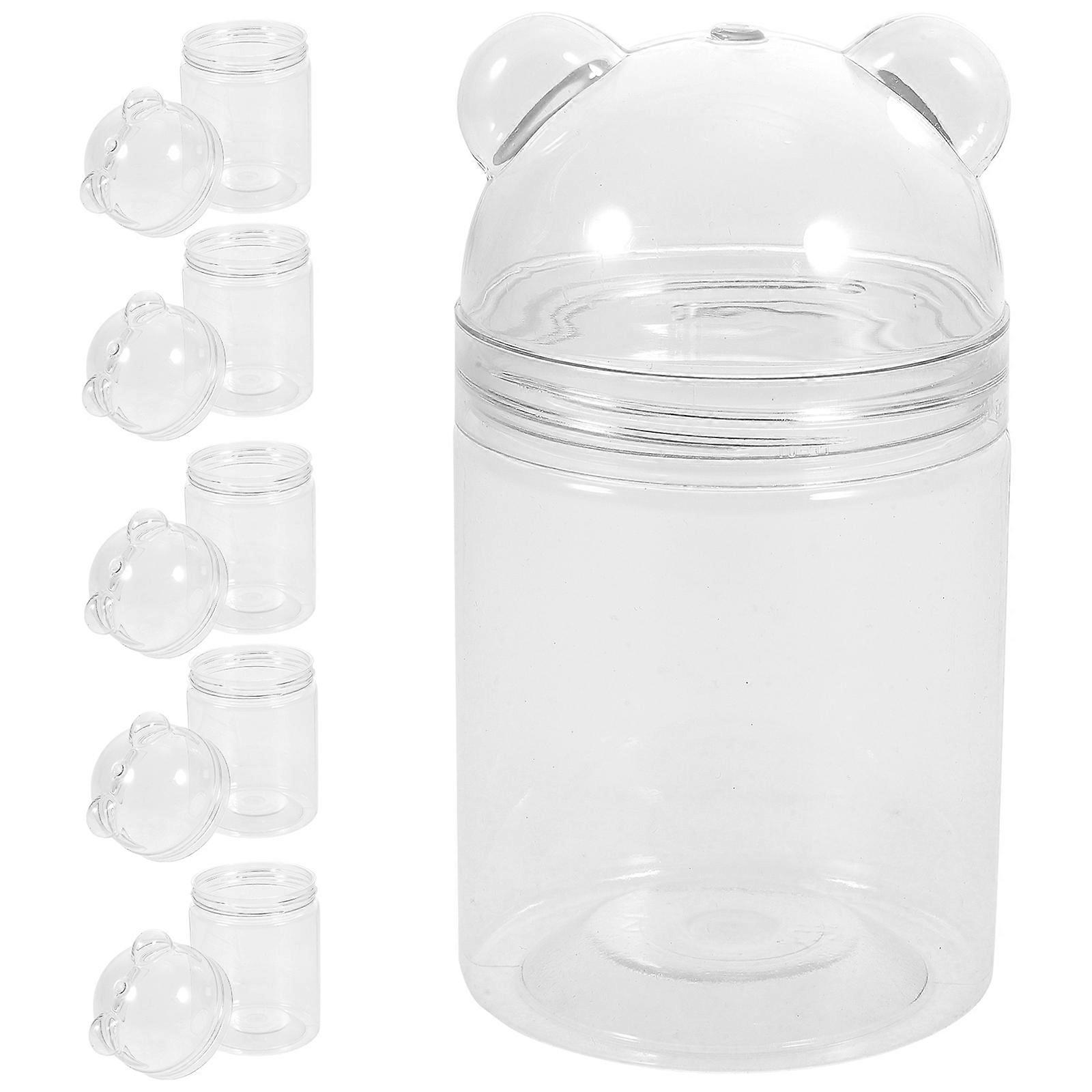 Candy Holders Bear Shape Transparent Storage Jar for Storage Use 12Pcs
