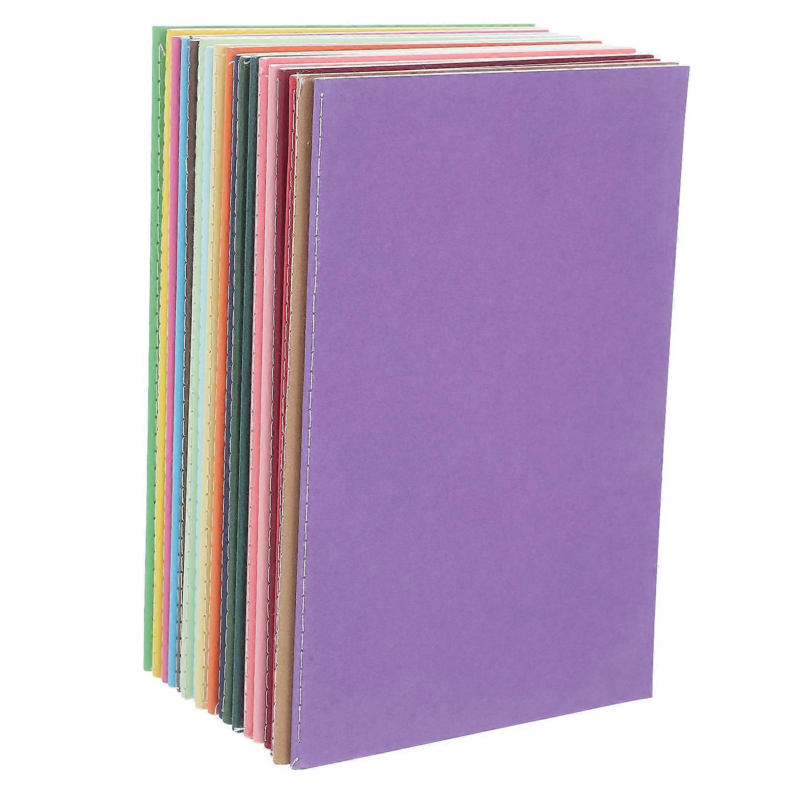 Colorful Cowhide Paper Notebook for Note Taking 18Pcs Kraft Notebooks