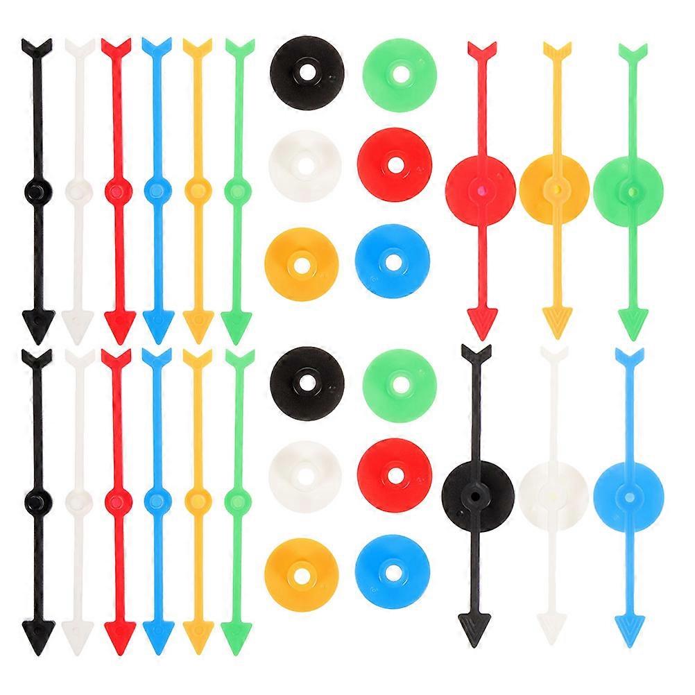 Digital Turntable Toy Arrow for Game Play 18Pcs Bright Colors