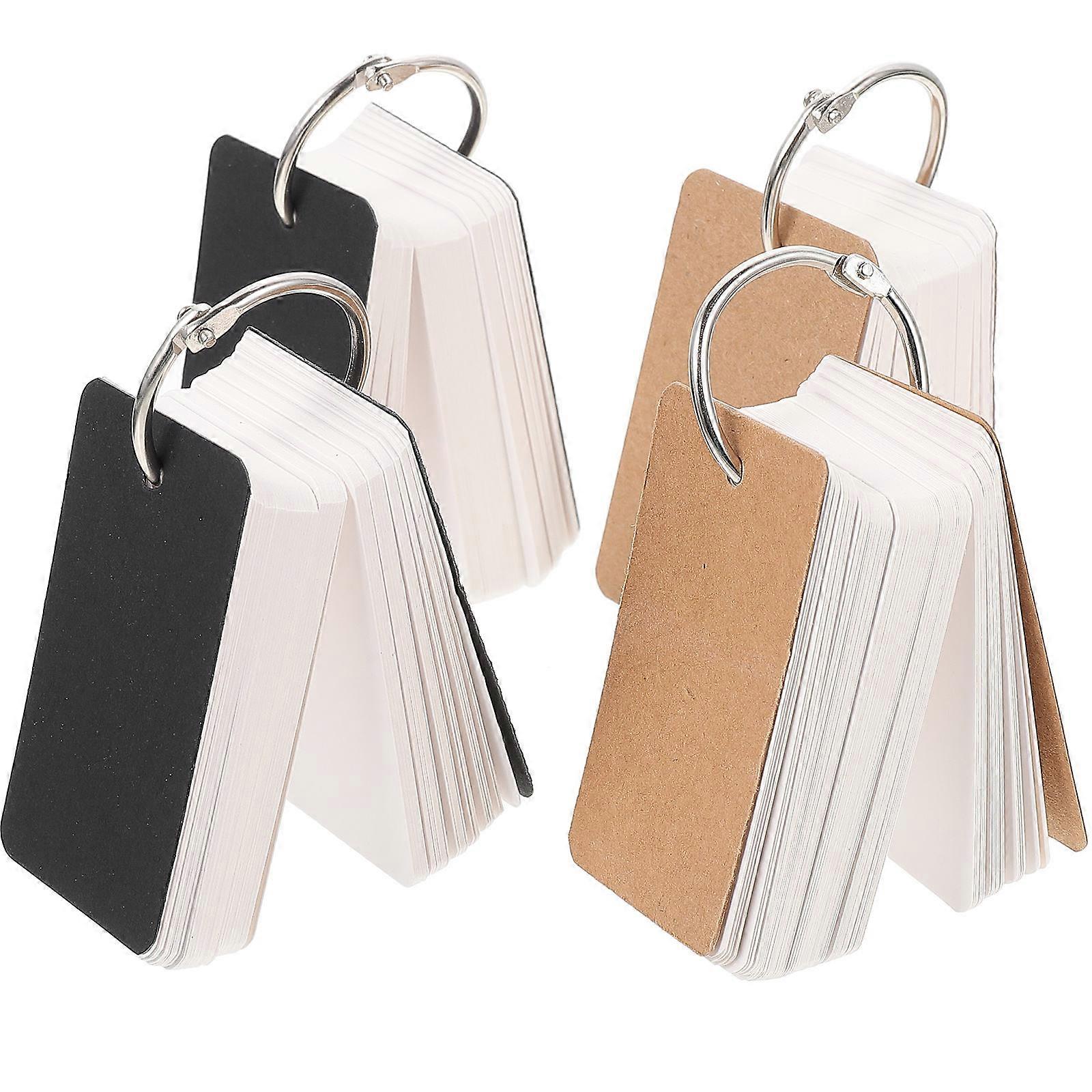 Learning Flash Cards Hole Punched Blank Cards for Writing 8Sets