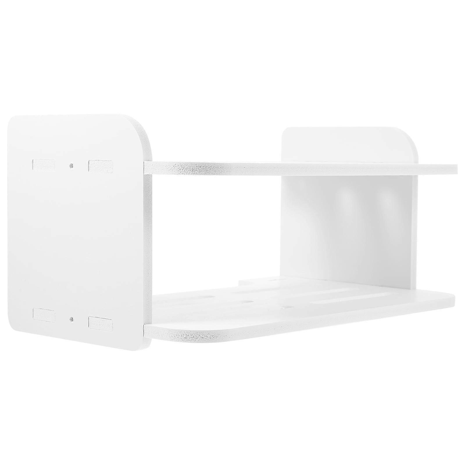 Built God Tough Router Ledge Wall Shelf Projector Stand Speaker Mount Holder Rustic Floating Bracket Frame White WPC