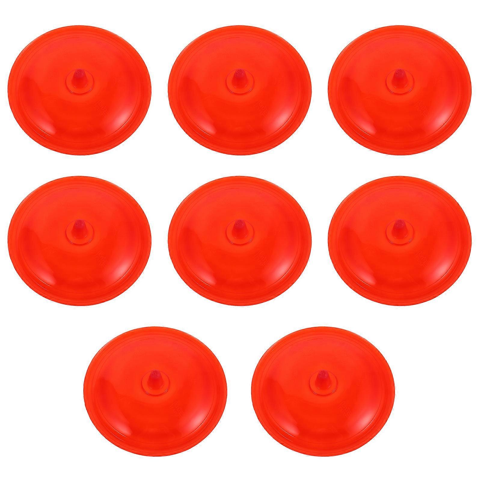 Plastic Spittoon Lid Replacement for Home Red Color Versatile Compatibility Tight Seal 8 Pieces