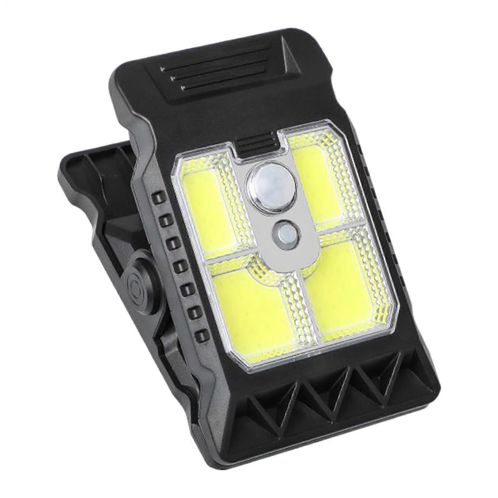 Solar Clip Lights Solar Powered Gutters Light 300LM Motion Sensor Waterproof Garden Chicken Coop Cob