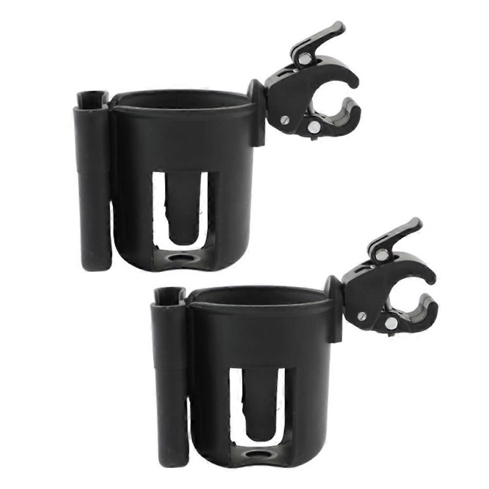 Universal Pram Cup Holder with Phone Stand for Stroller 2Pcs Set