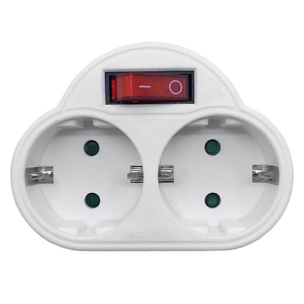 EU Standard Multiple Plug 250V 16A Double Socket Conversion Socket with Outlet Switch Plug Power Adapter Socket EU Plug