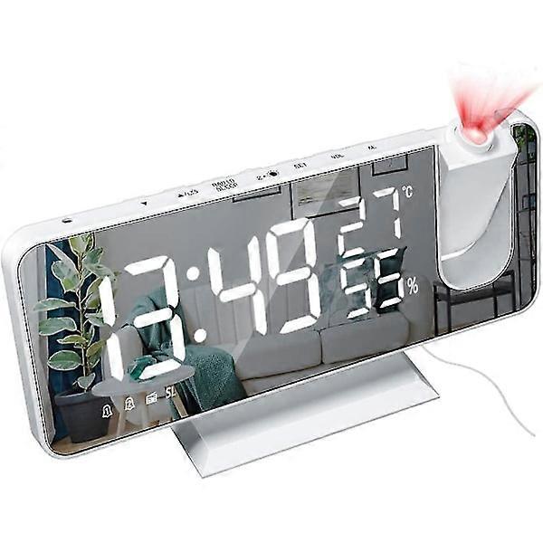 LED alarm clock digital with projection 180 radio alarm clock