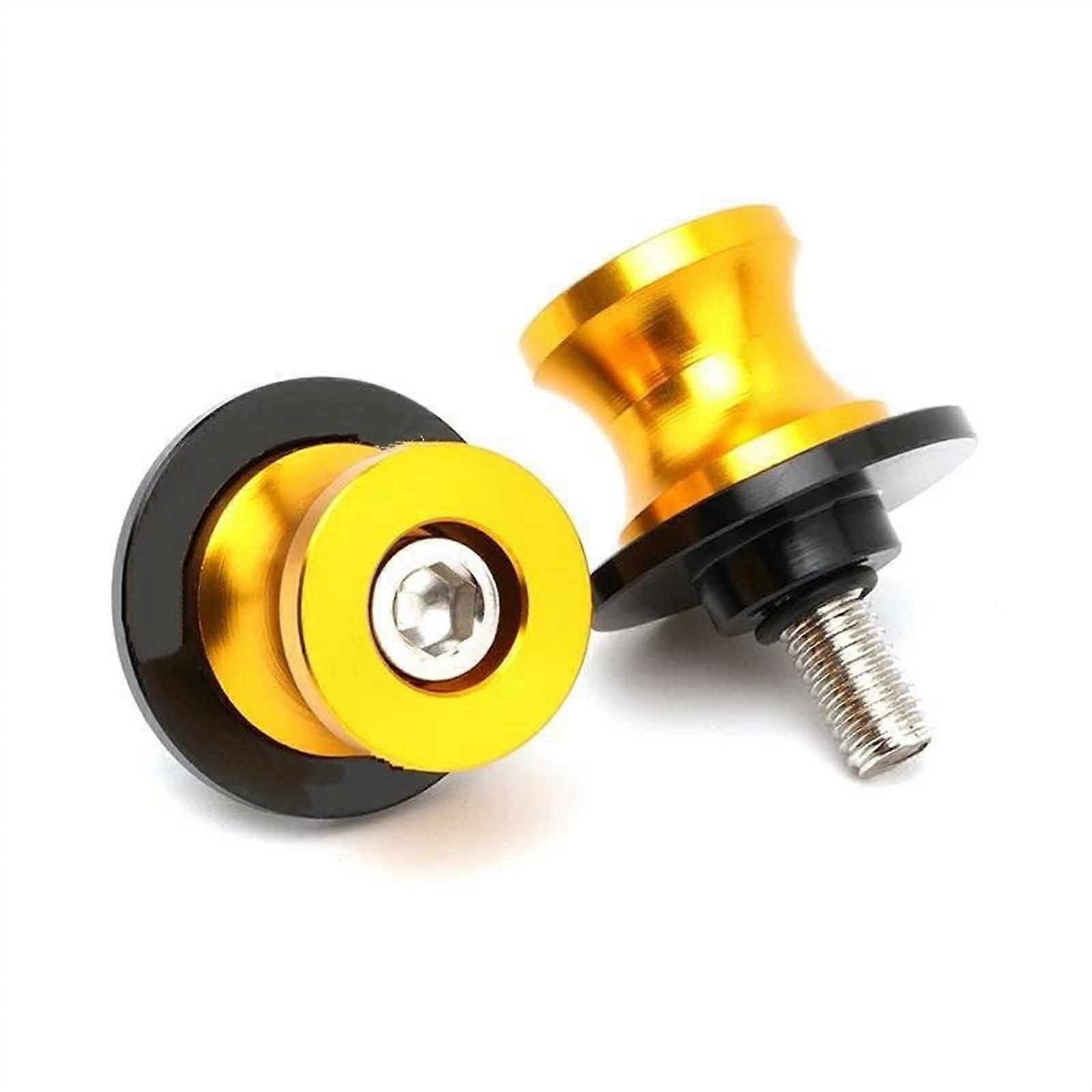 Motorcycle Swingarm Spools M6 Gold for Yamaha Tracer 7 9 GT Rear Stand Sliders Durable Aluminum
