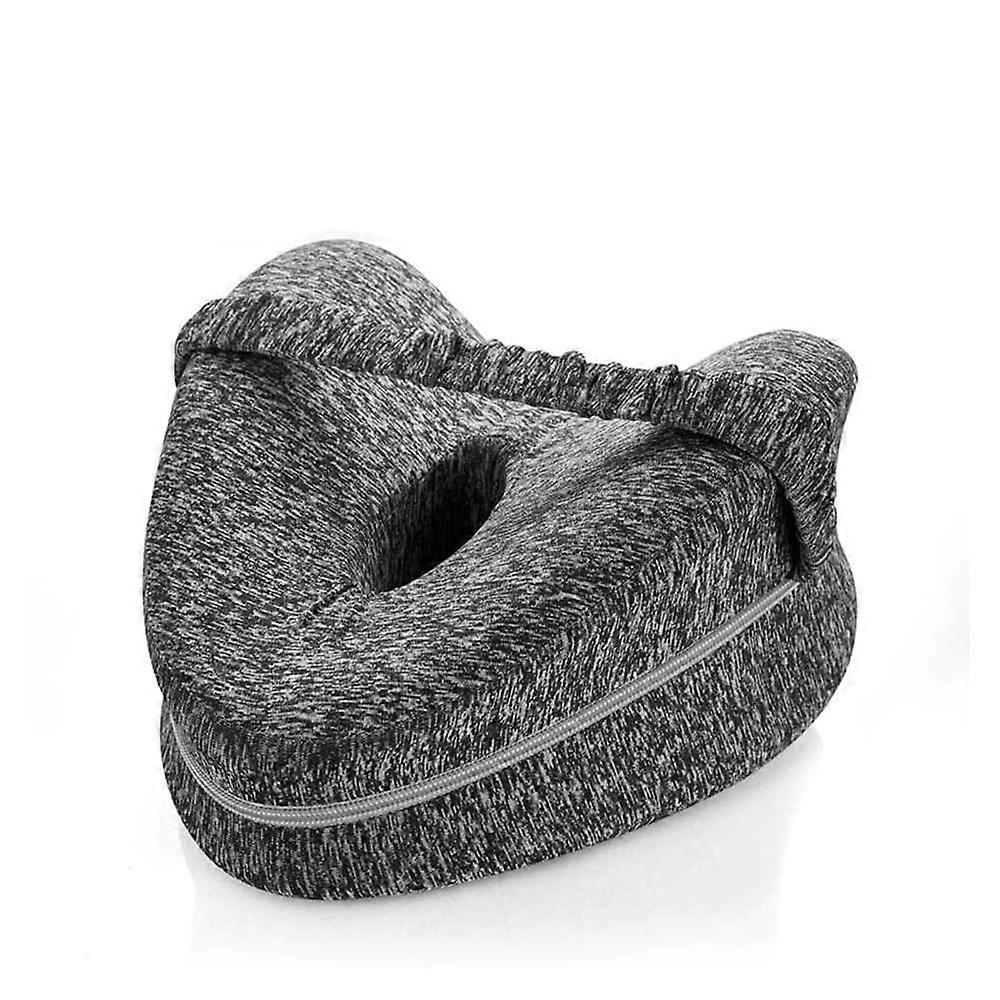 Memory Foam Knee Pillow for Side Sleepers with Strap, Ergonomic Heart Shape for Sciatica Relief