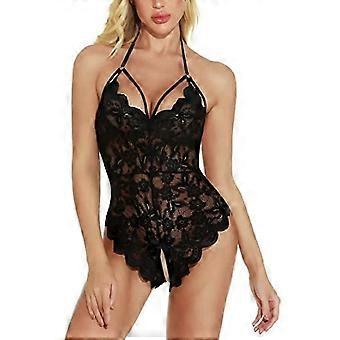 Women Lace Sexy Lingerie Crotchless Bodysuit Leotard Sheer Underwear Babydoll Nightwear Sleepwear