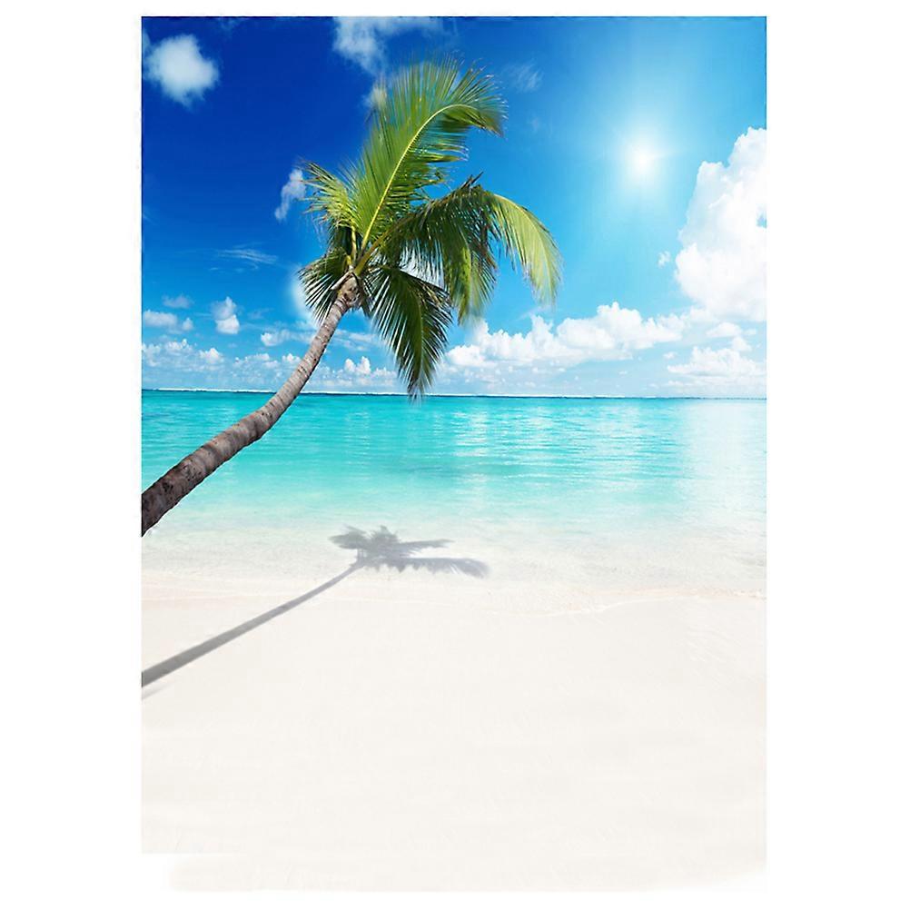 Beach Background Cloth for Photographing 3Pcs 3D Seaside Photo Backdrop