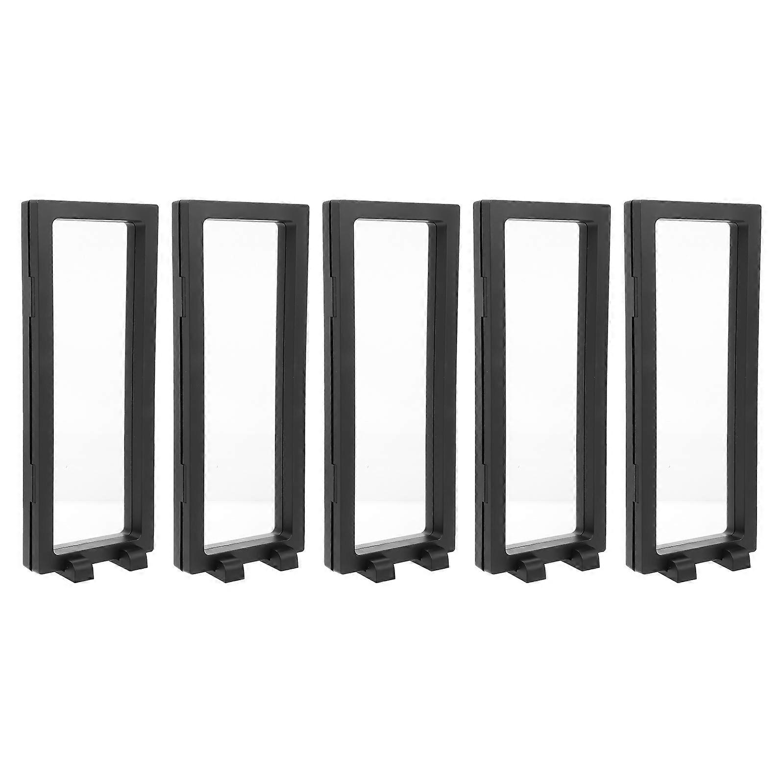 Transparent Ring Display Cases Floating Coin Display Case for Displaying 15Sets