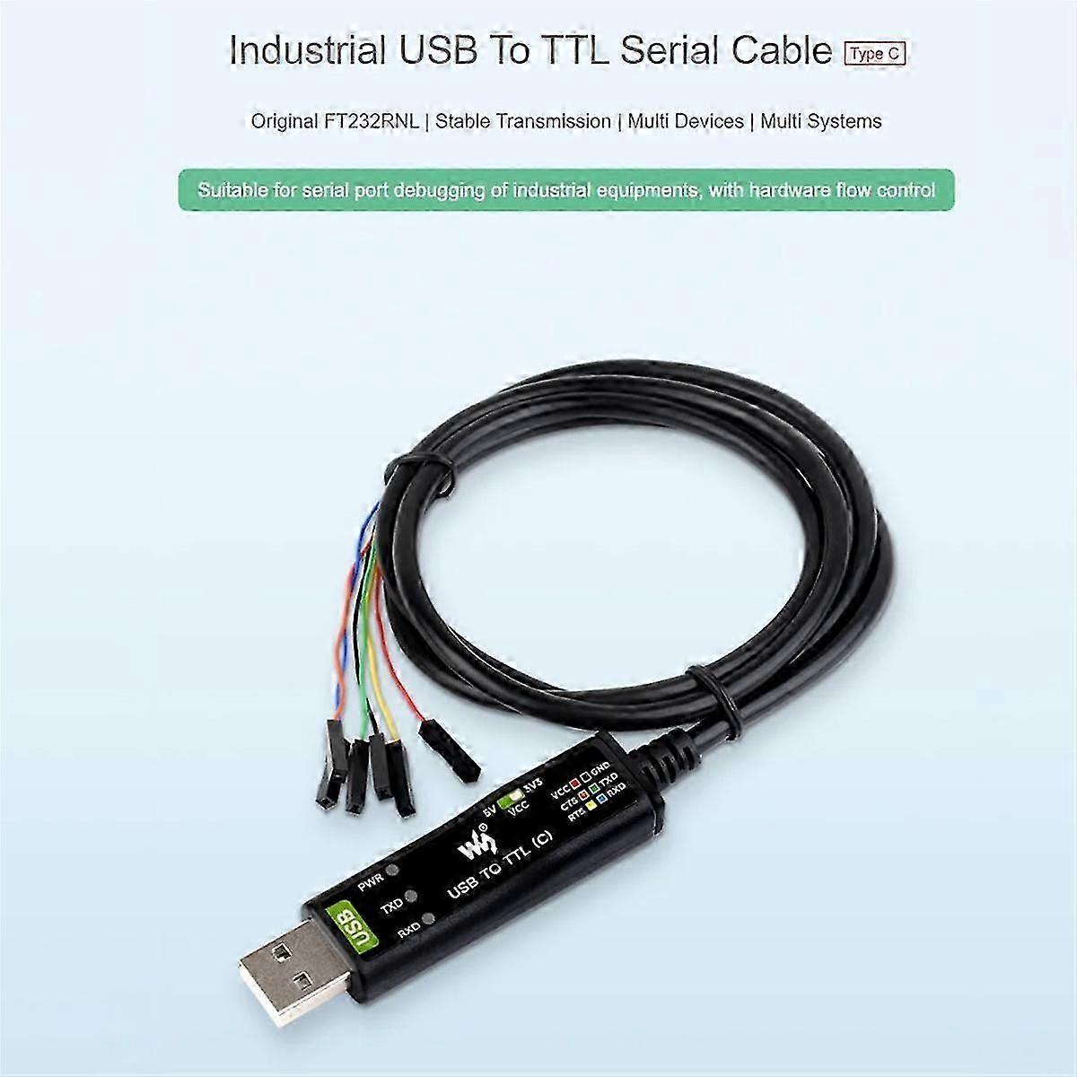 Industrial USB to TTL (C) 6pin Serial Module Cable FT232RNL for 5 Serial Port Debugging Module