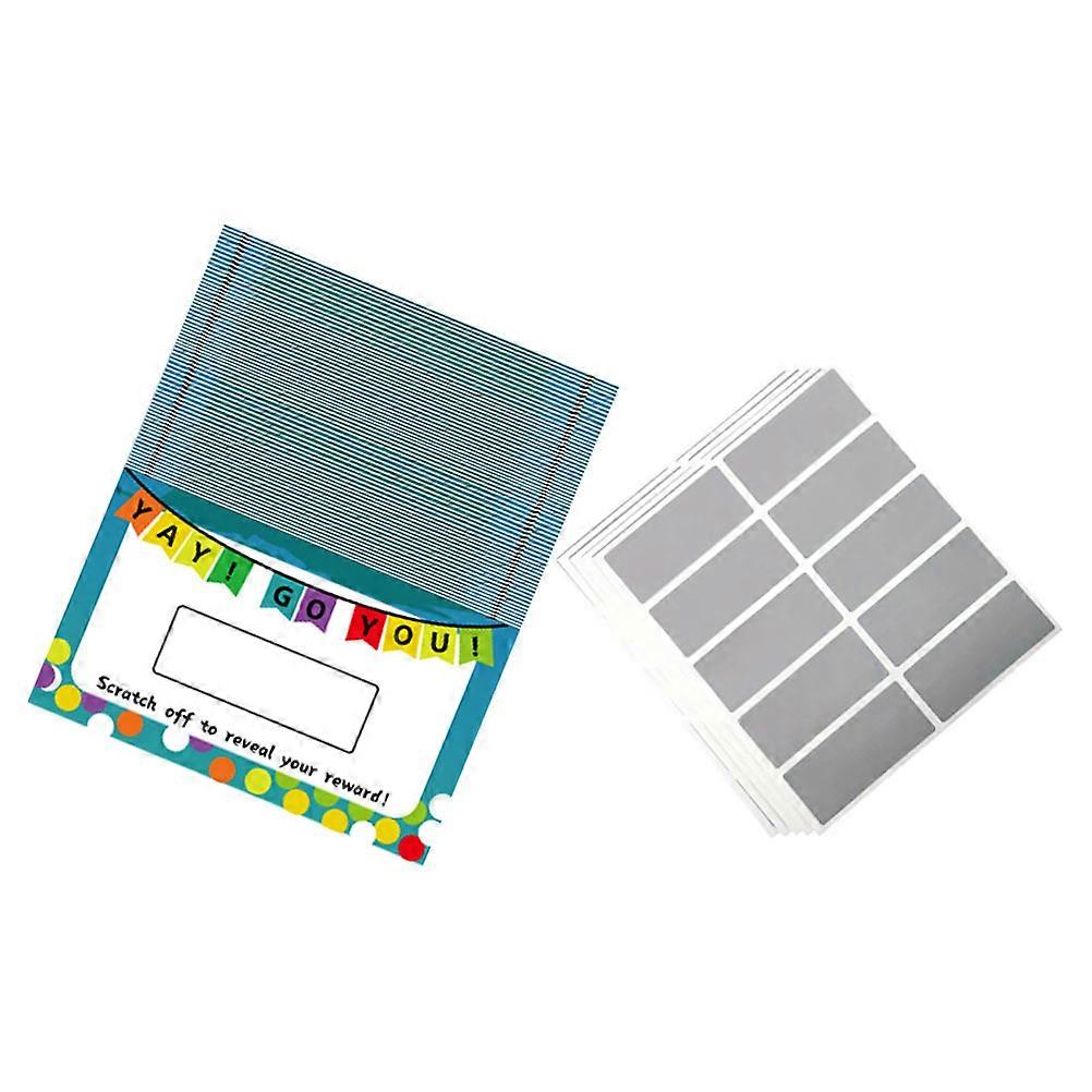 DIY Scratch Off Cards for Classroom Prizes 50 Sheets Blank Cards