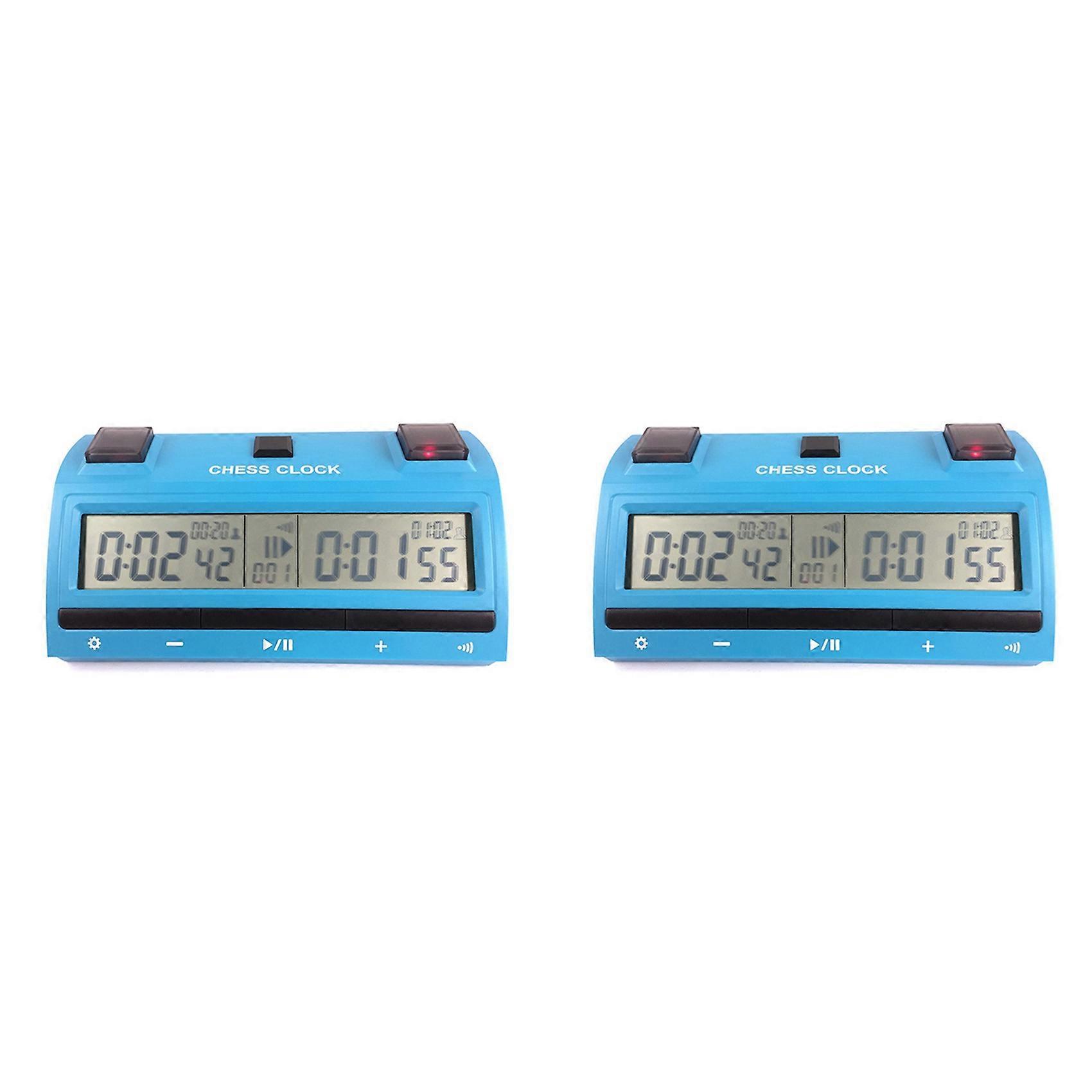 2X Professional Chess Digital Timer Chess Clock Count Up Down Board Game Stopwatch Bonus Competition Hour Meter