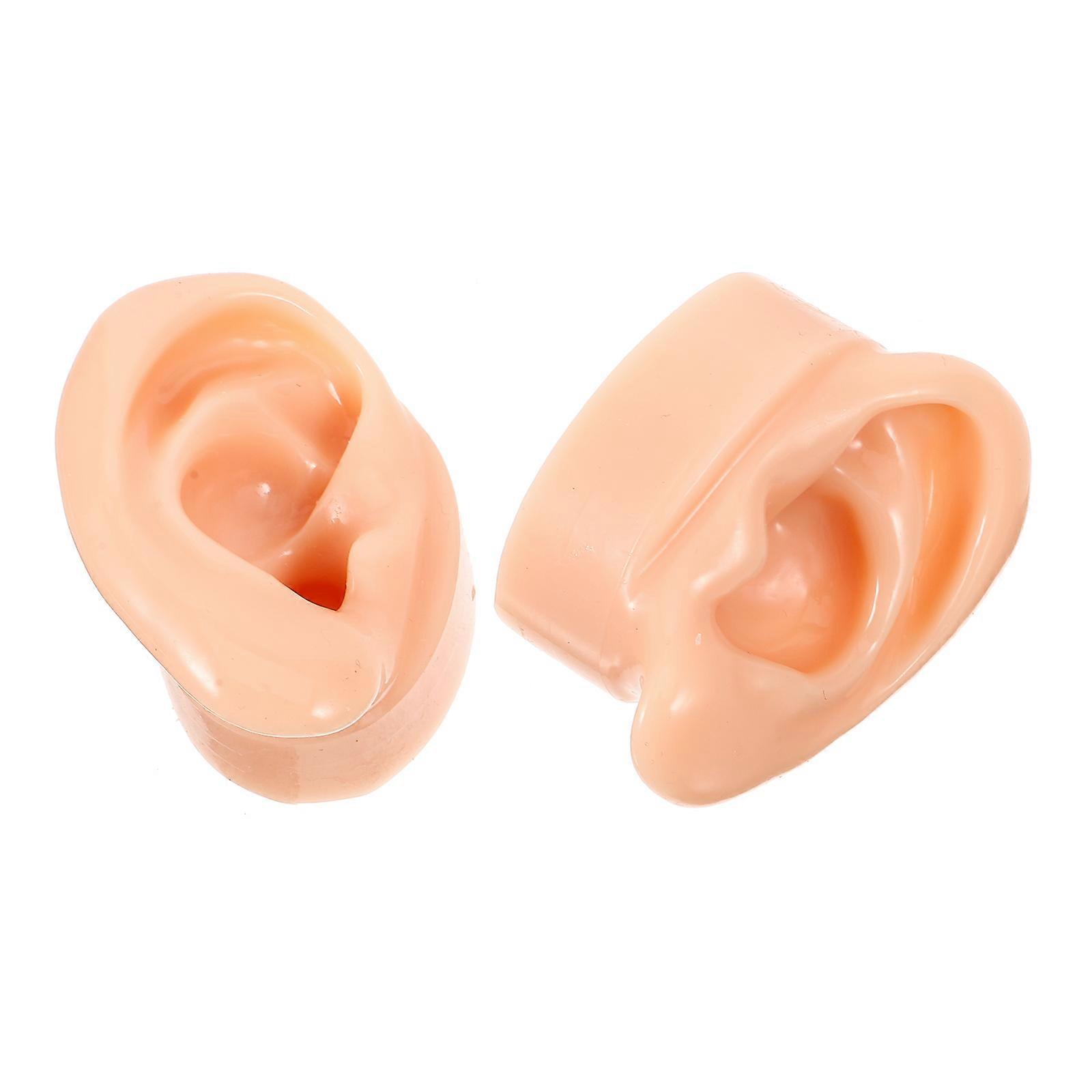 Simulation Ear Models for Display Use 2Pcs Silicone Ear Models Assorted Color