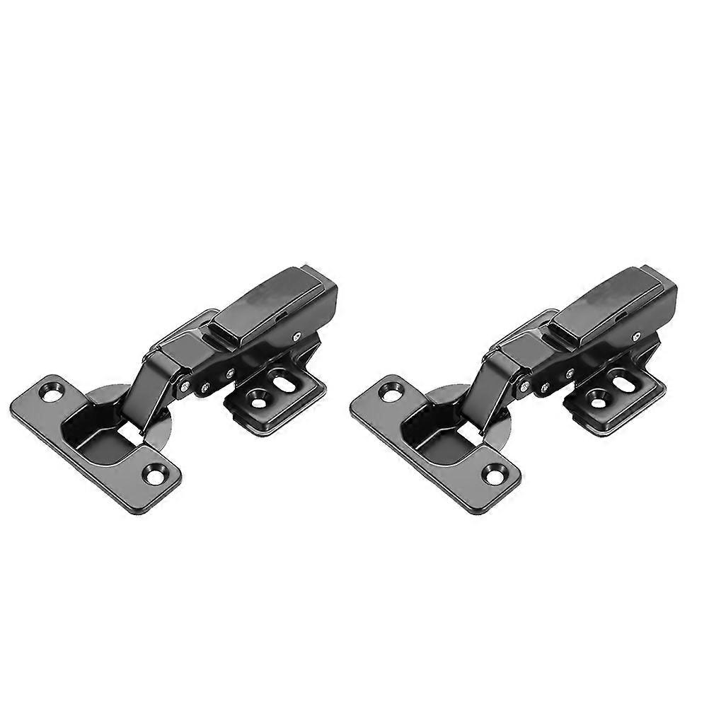 Damp Buffer Hinge Stainless Steel for Cabinet Door 2Pcs Black Set