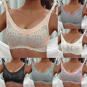 Summer Sports Bras For Women, Back Close Seamless Wirefree Plus Size Underwire High Support Large Bust Bras High Impact Bras 26-27s