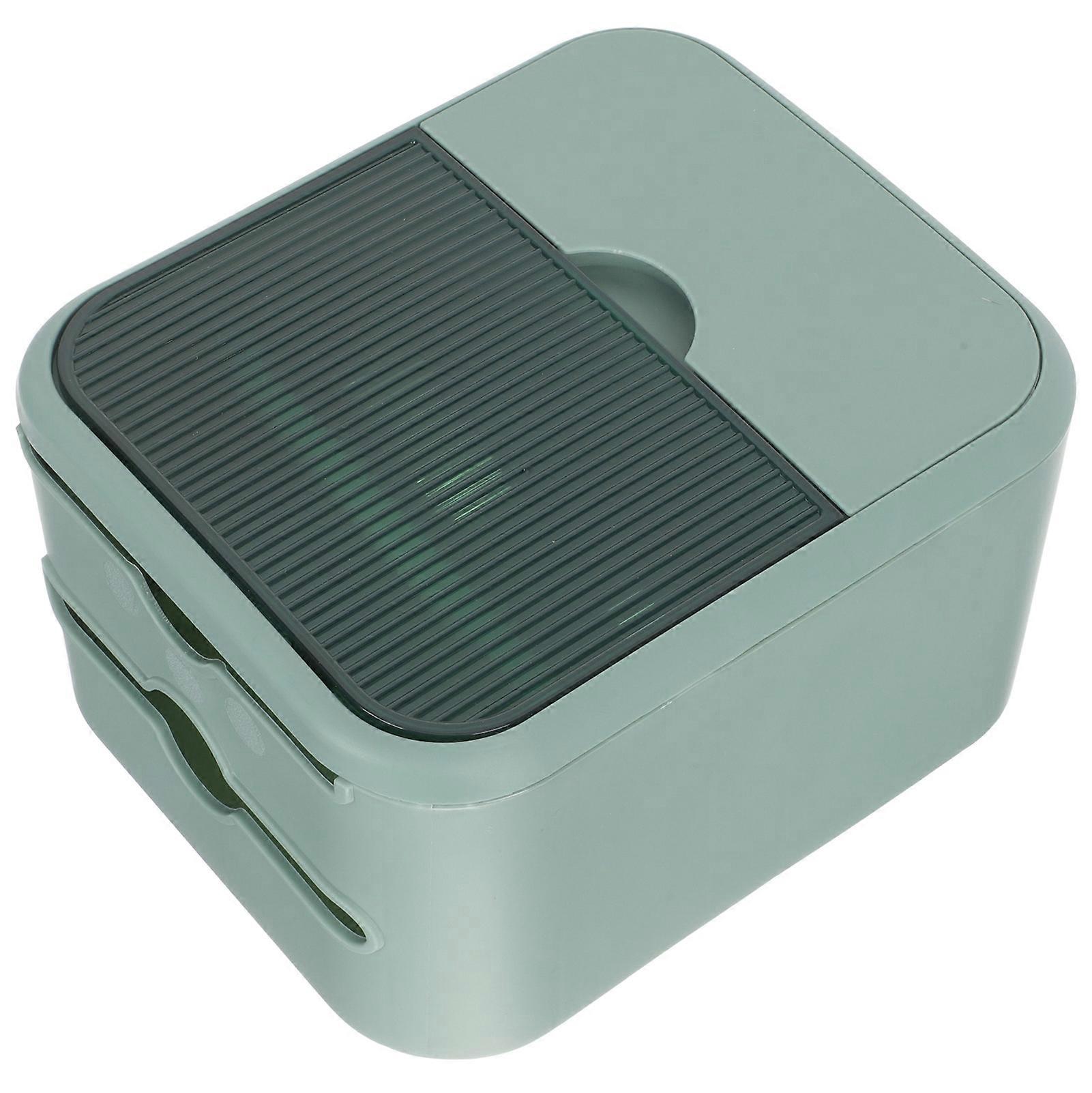 Tissue Dispenser Wall-Mounted Kitchen Use Plastic Rectangular Phone Holder 1Pack