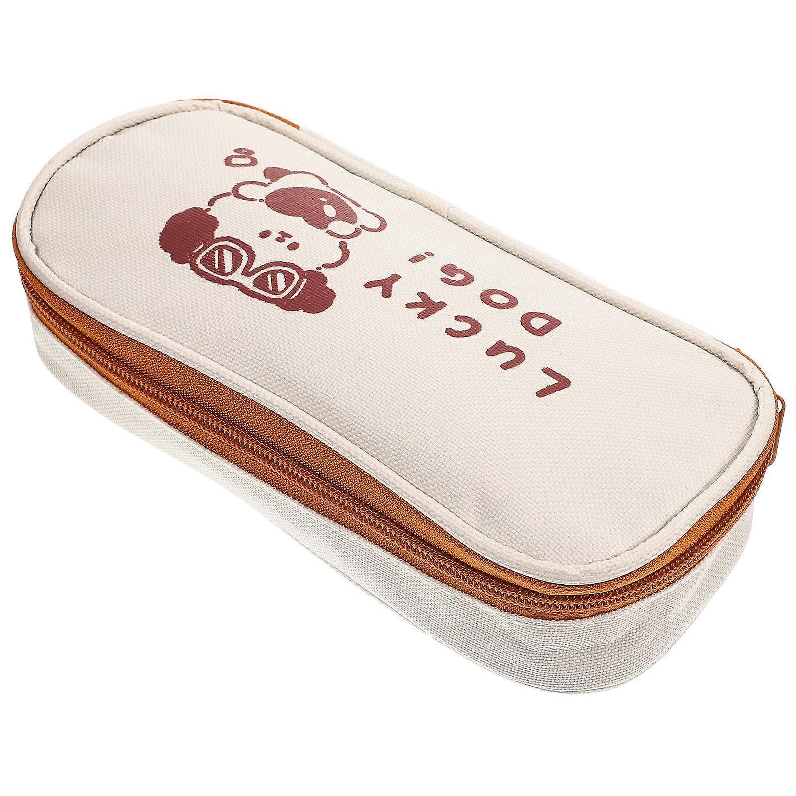 Zipper Pencil Case Reusable Stationery Bag for Gift Giving Rectangular Shape Multi Colored 5Pcs Portable Storage