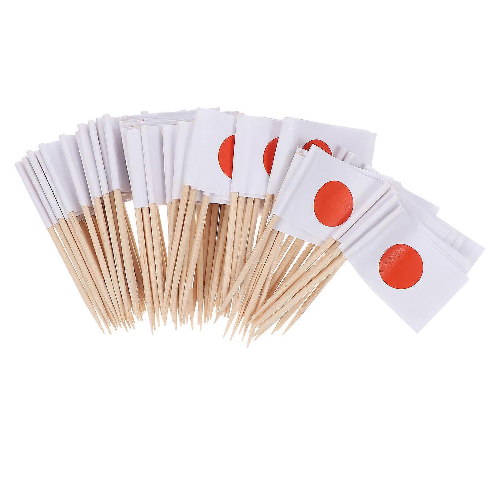 Egg Cake Insert Flags for Decor 100Pcs Flag Toothpicks Cake Topper Party Supplies