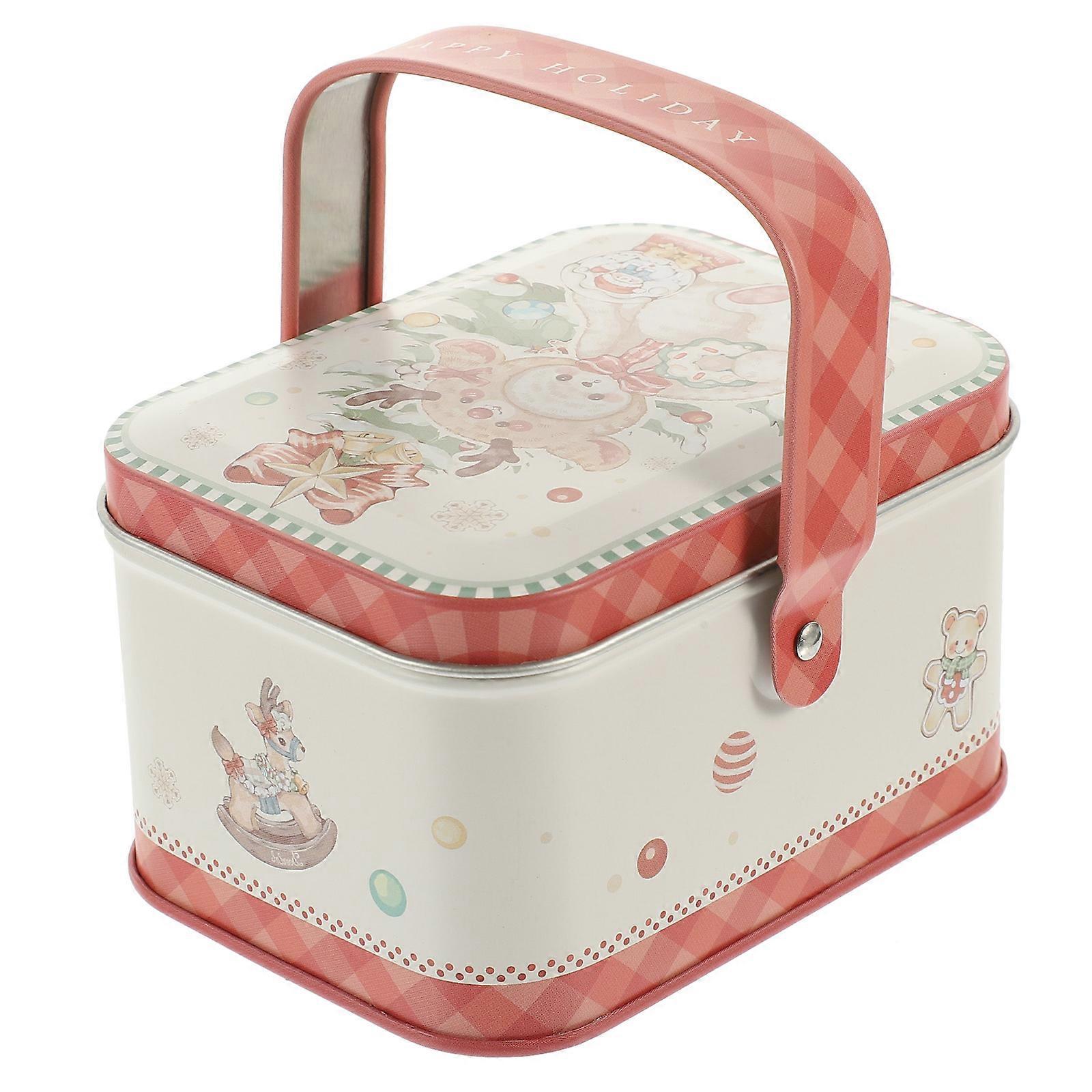 Christmas Candy Tinplate Box for Storage with Treat Container