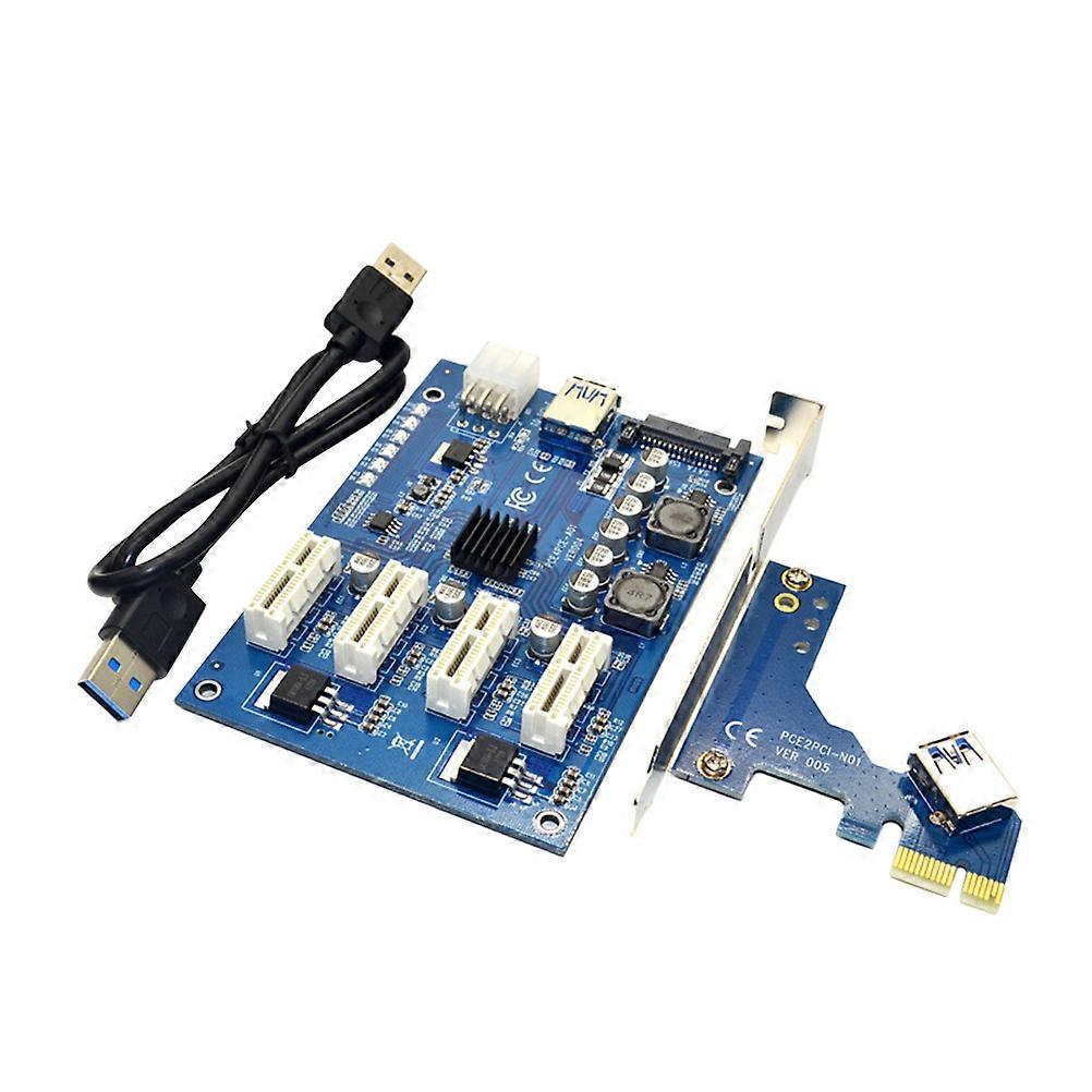 Pci-E Extender Pci-E 1x to 4x Converter Expansion Kit 1Set for Computer