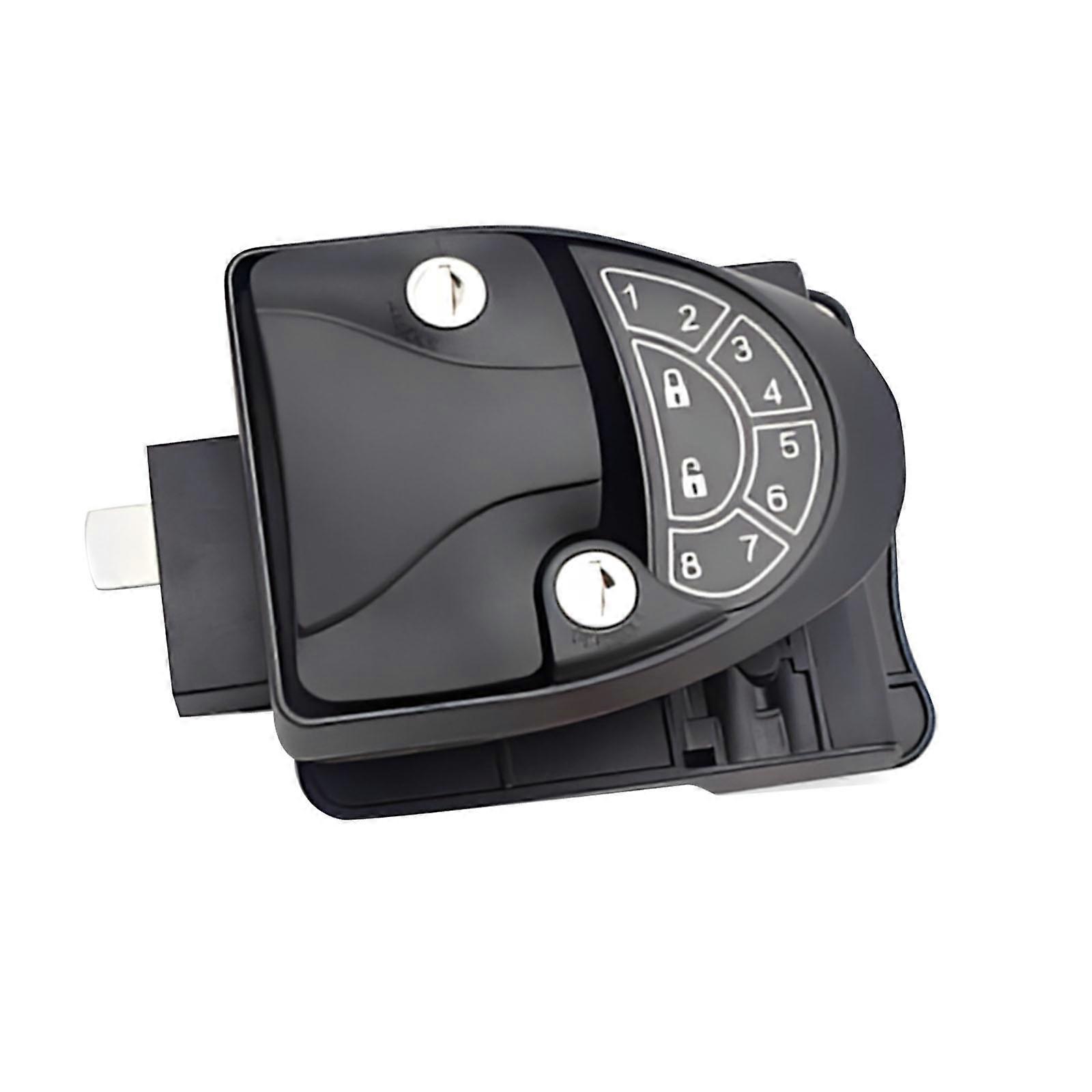 Electronic Door Lock Unsecured Entry With Passcode and Device IP66 Impermeable Metal Security for Trailer Journeyer  white pattern key