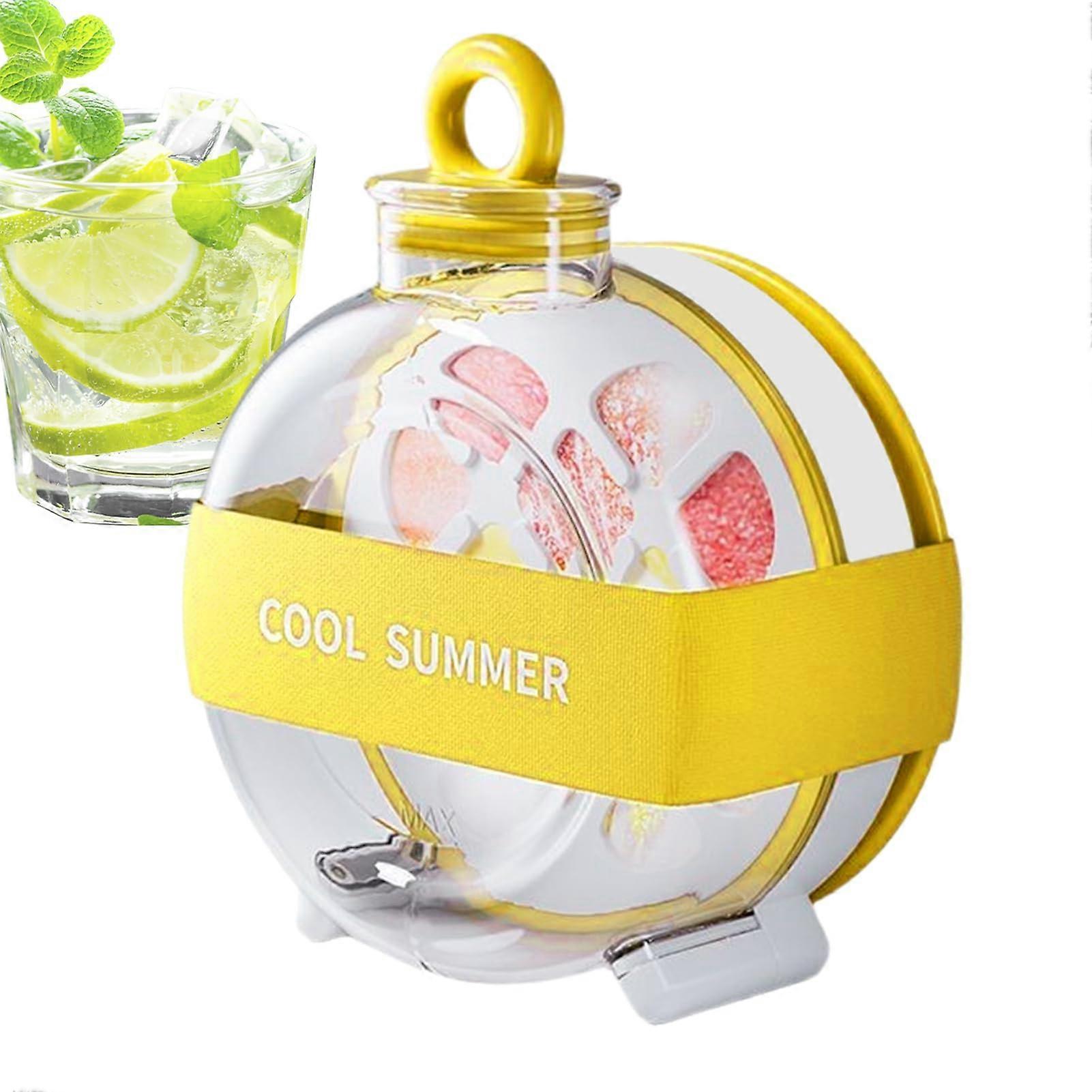 Ice Cube Tray Silicone Ice Maker Easy Release Uniform Cubes for Drinks Home Bar Yellow