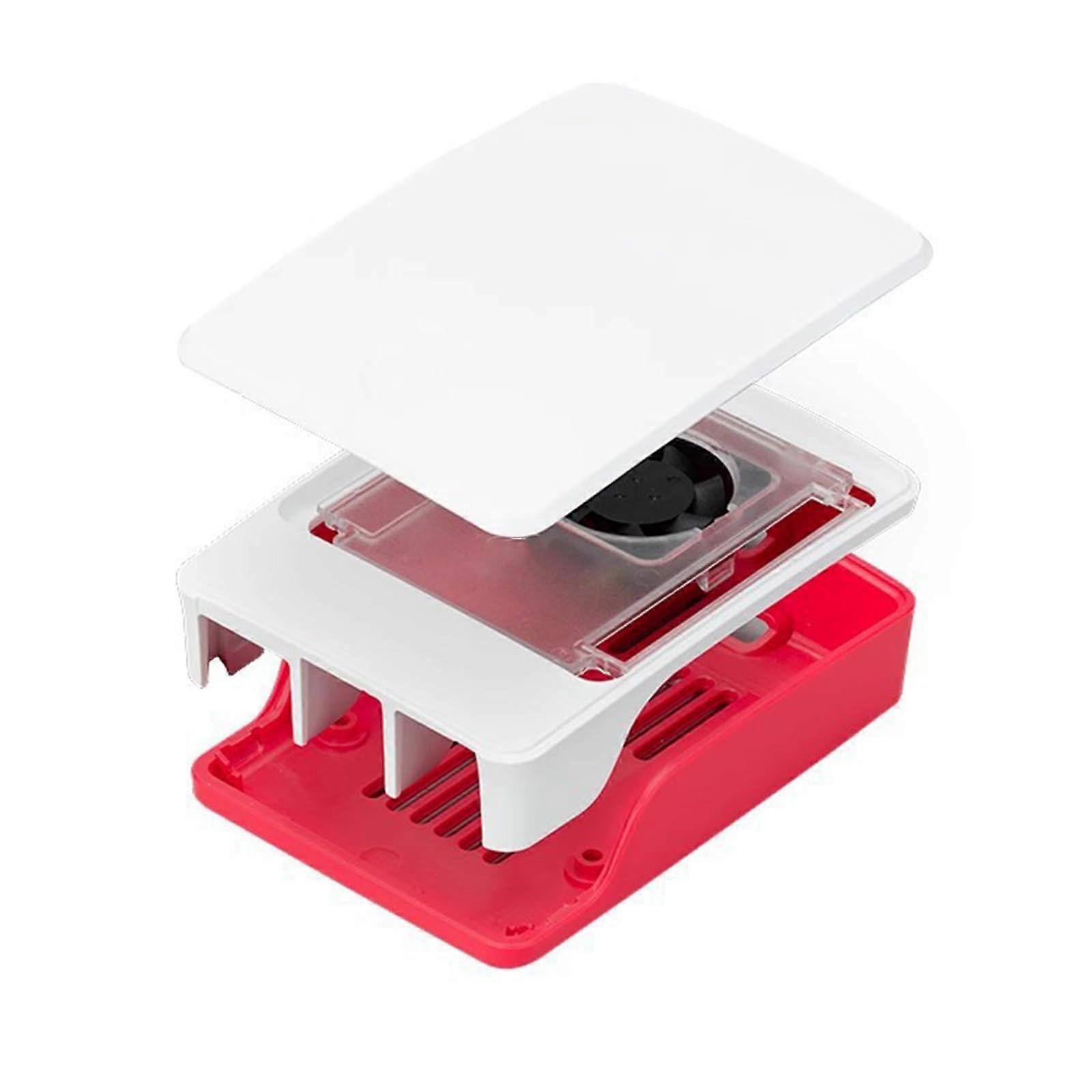 Case for Raspberry Pi5 with BuiltIn Cooling Fan, ABS Protective Enclosure for Enhanced Temperature Control